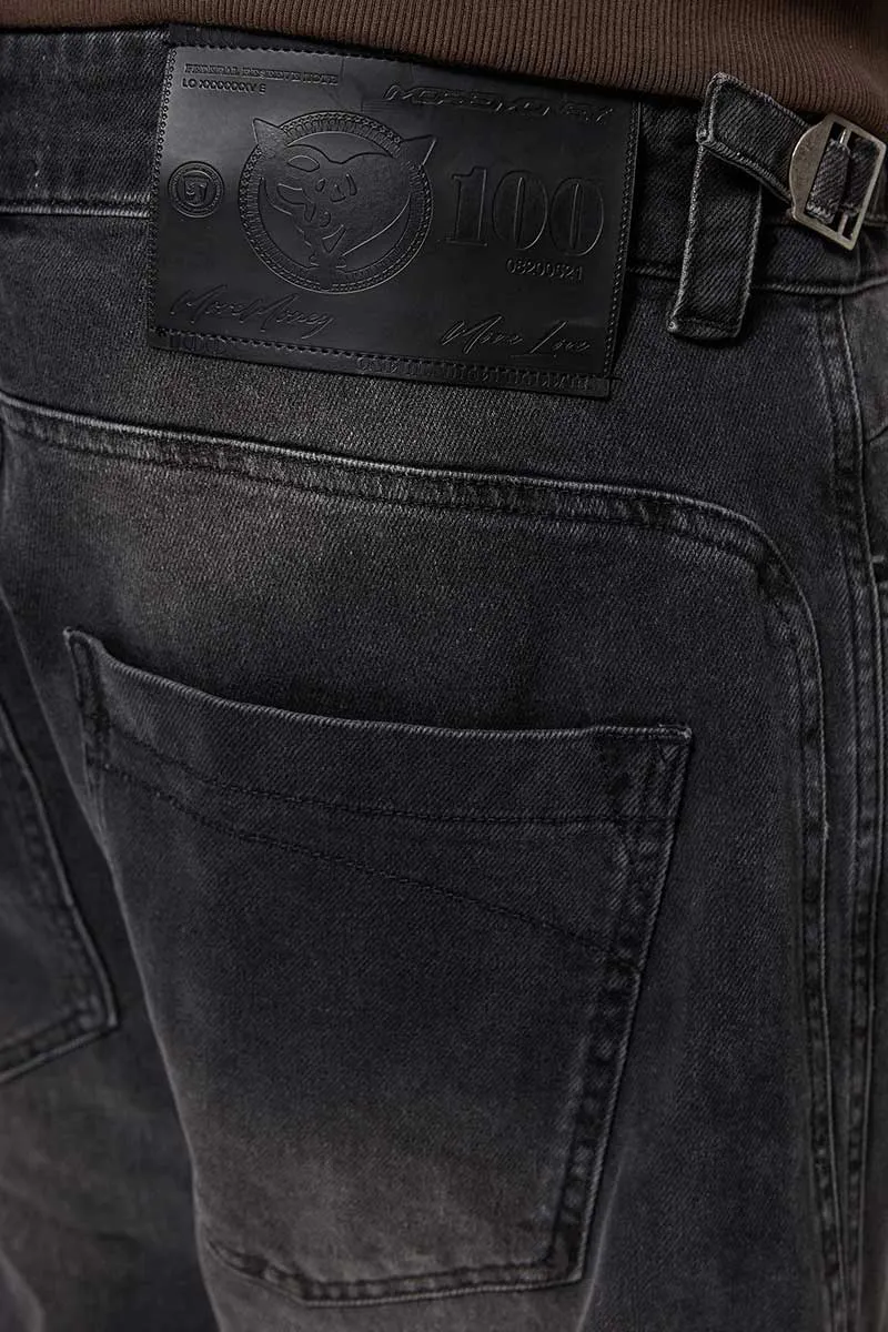 DISTINCTIVE BAGGY DENIM BLACK WASHED