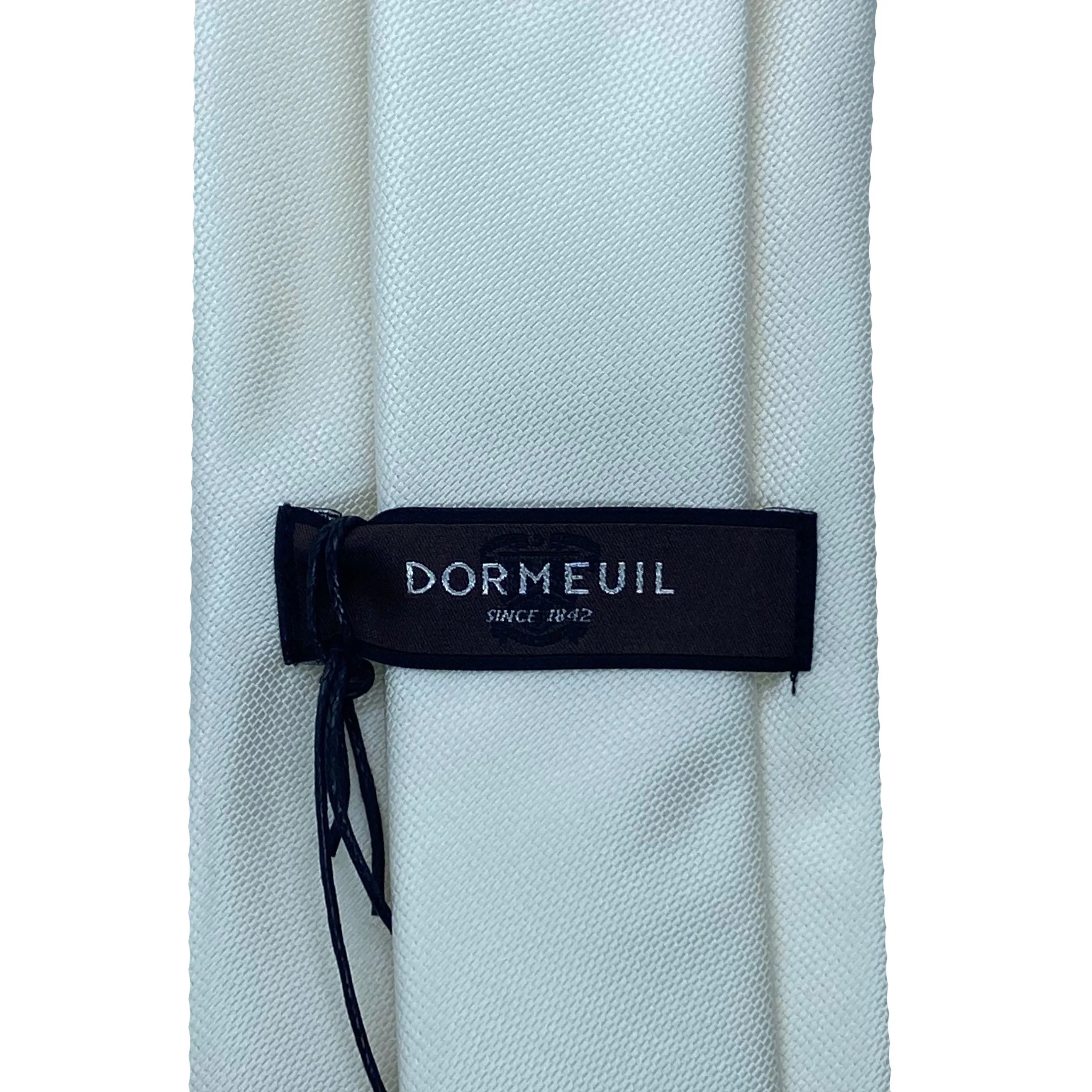 Dormeuil Textured Ivory Silk Tie