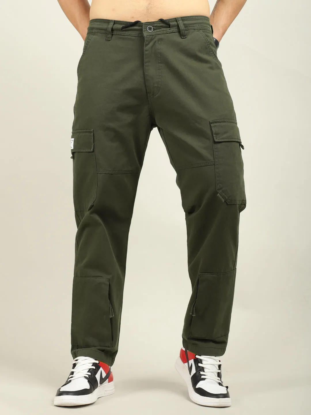 Drone Fantacy Olive Baggy Fit Cotton Cargo