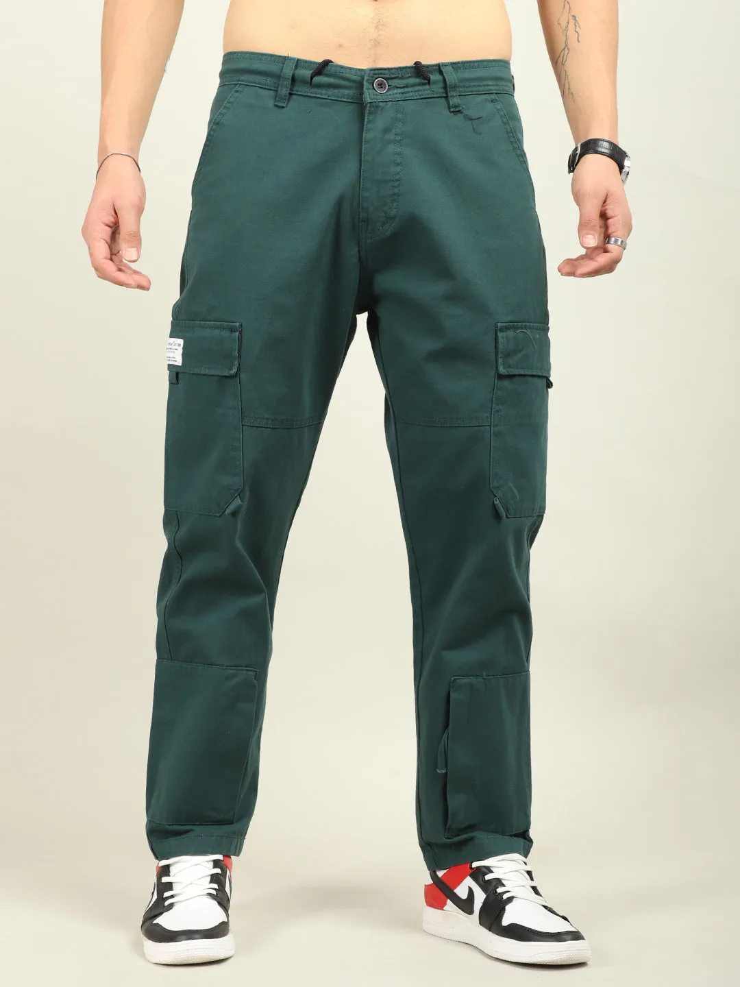 Drone Fantacy Royal Green Baggy Fit Cotton Cargo