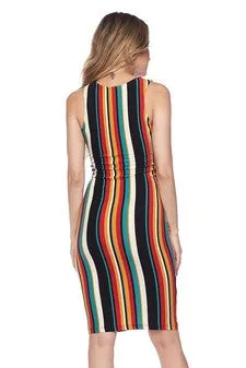 Faith Striped Print Bodycon Dress