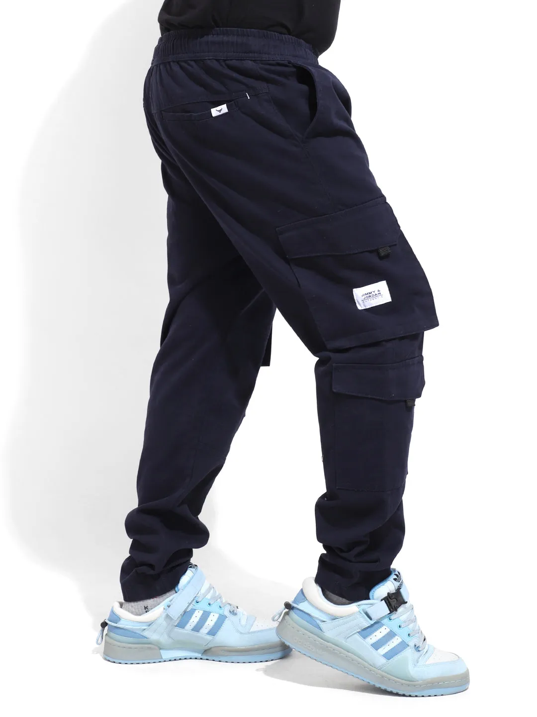 Fantacy Navy 8 Pocket Baggy Fit Denim Cargo