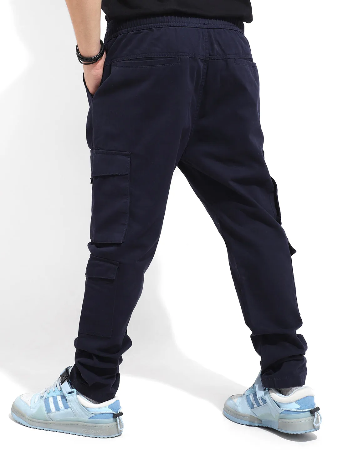 Fantacy Navy 8 Pocket Baggy Fit Denim Cargo