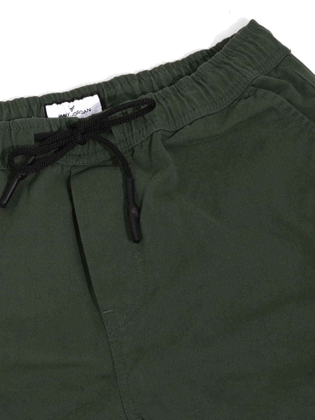 Fantasy Olive 8-Pocket Baggy-Fit Denim Cargo Pants