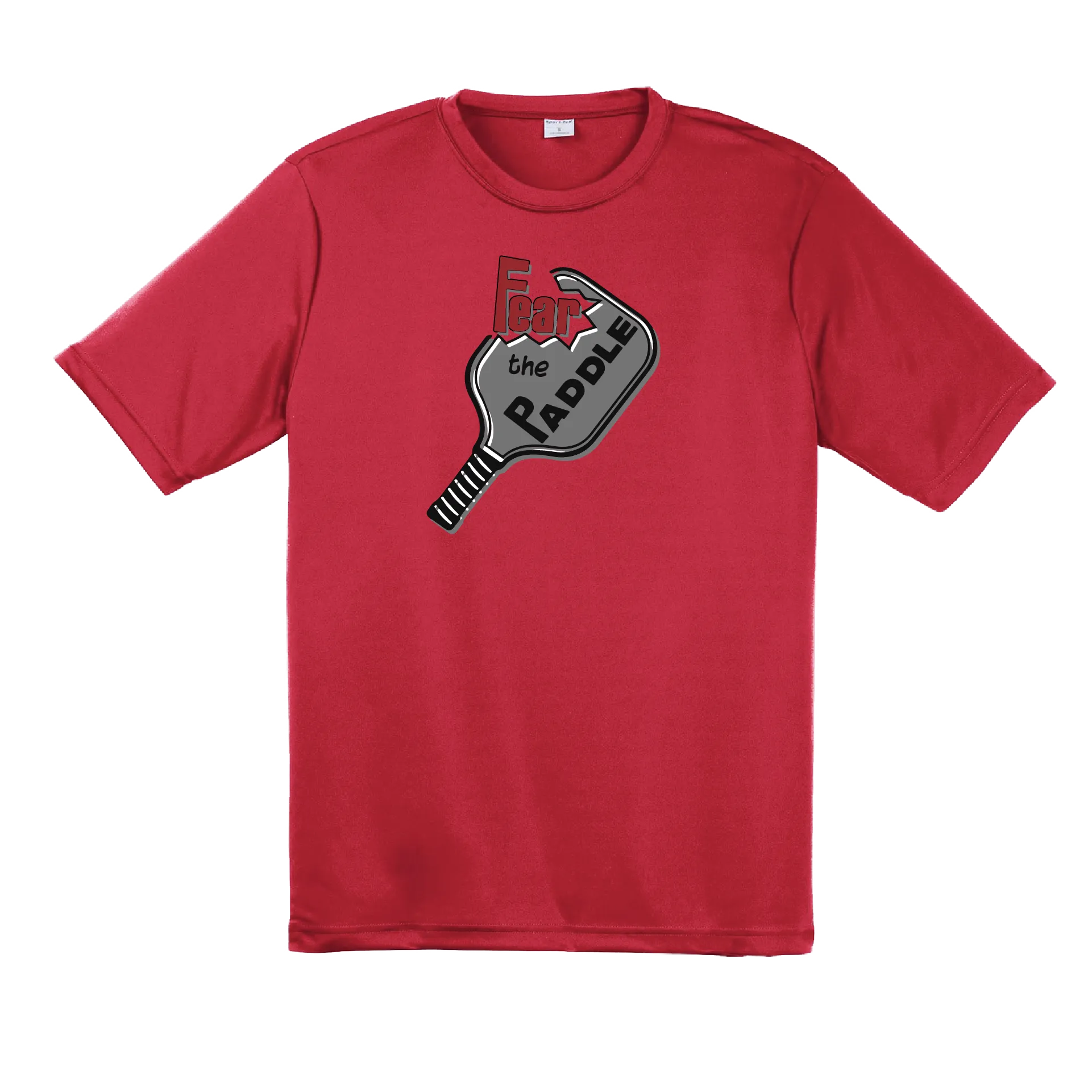 Fear The Paddle | Men's Short Sleeve Pickleball Shirt | 100% Polyester