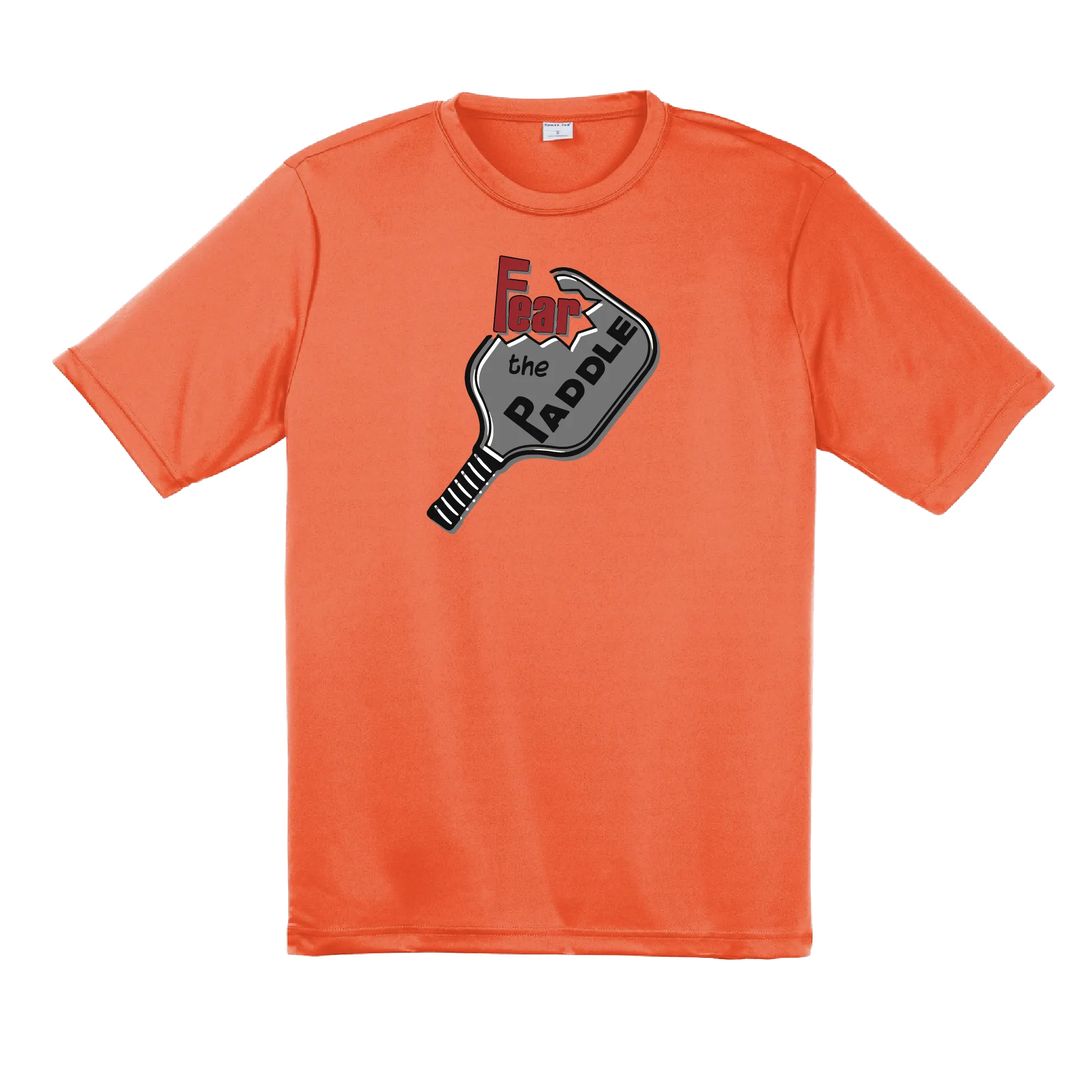 Fear The Paddle | Men's Short Sleeve Pickleball Shirt | 100% Polyester