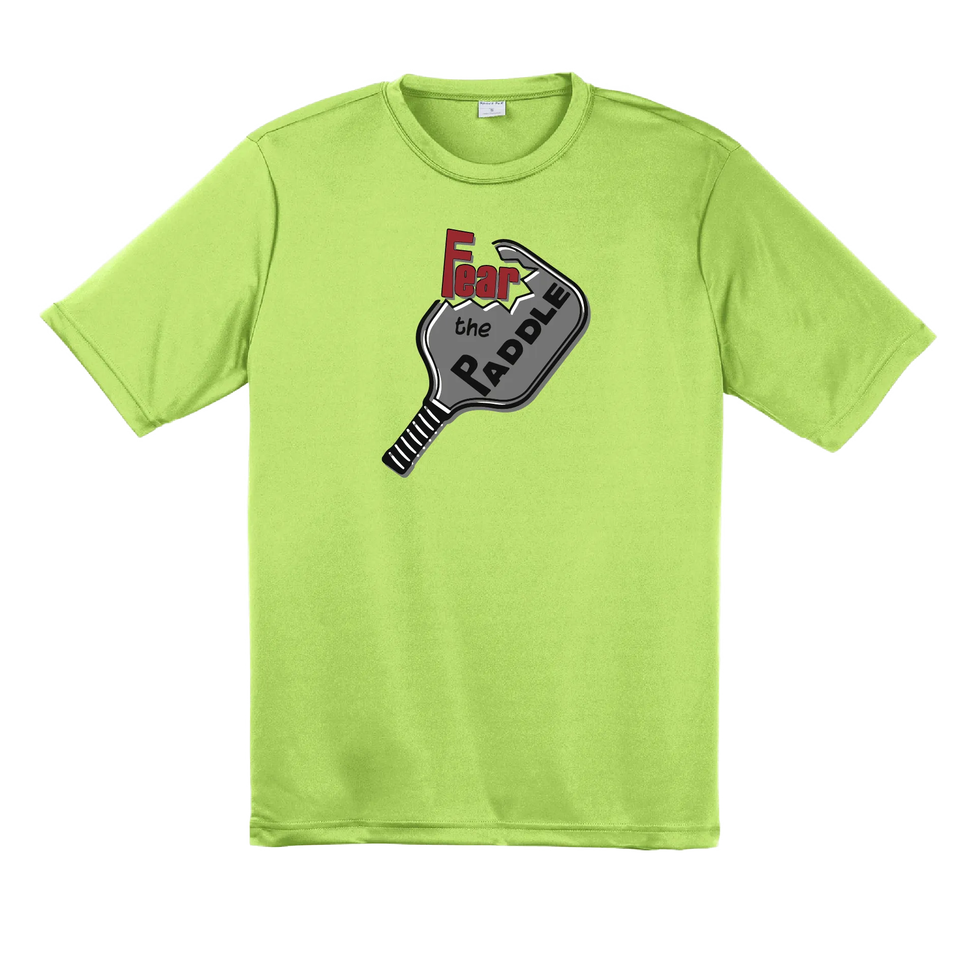 Fear The Paddle | Men's Short Sleeve Pickleball Shirt | 100% Polyester