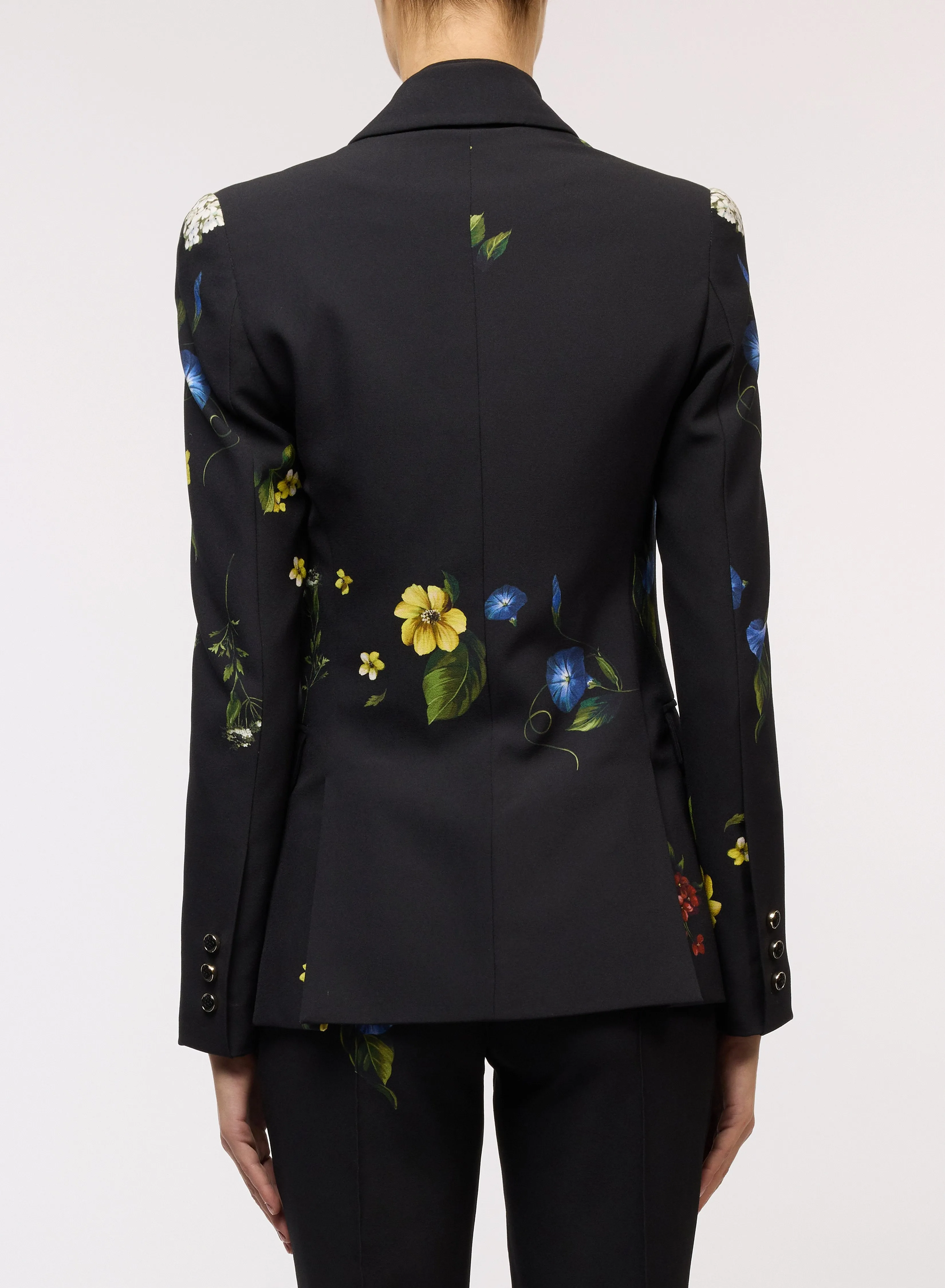 Flower Print Tailored Blazer