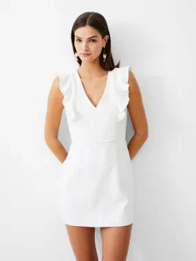 Frill Vee Tailored Mini Dress