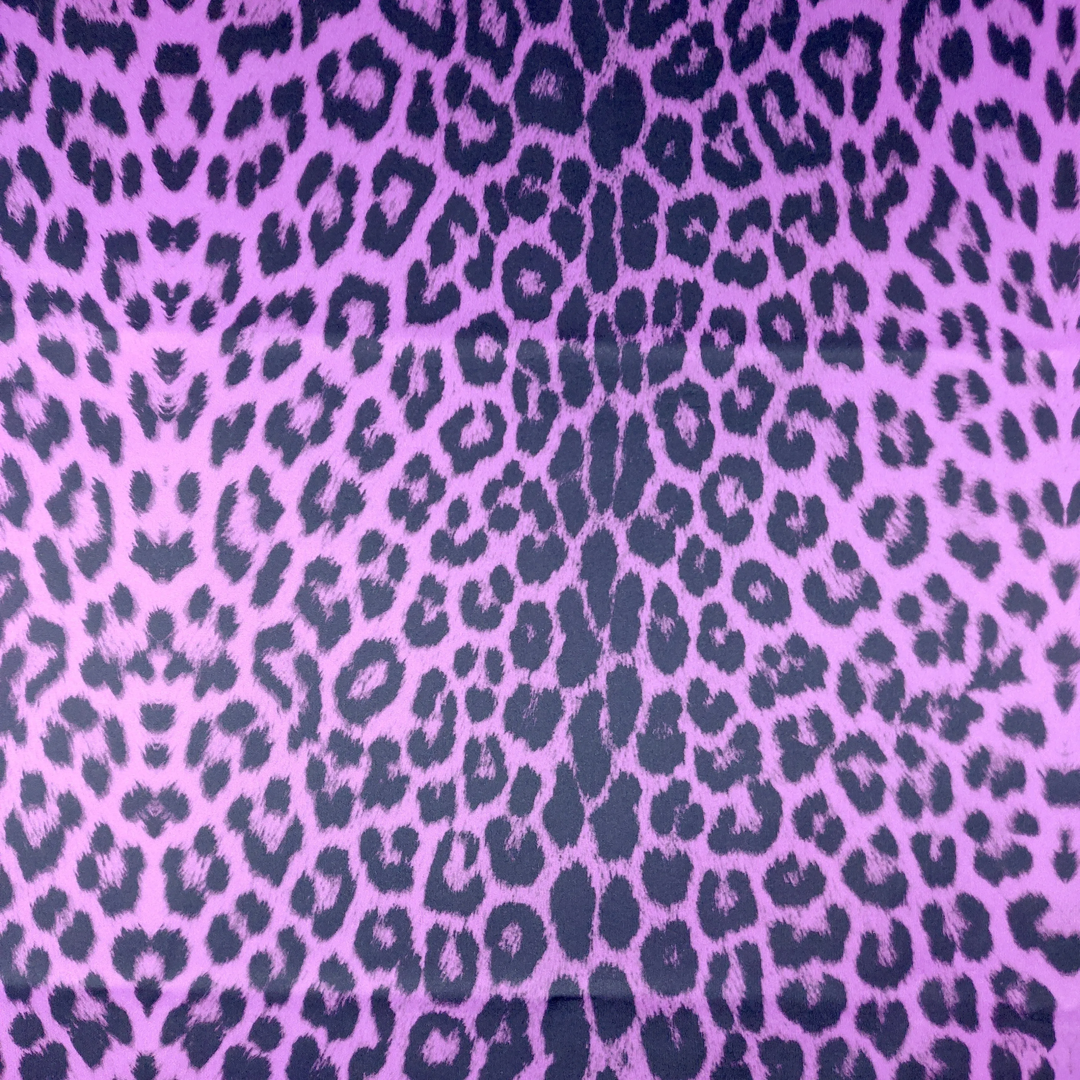 FS005 Leopard Print Scuba, Spun Polyester & Velvet Fabric