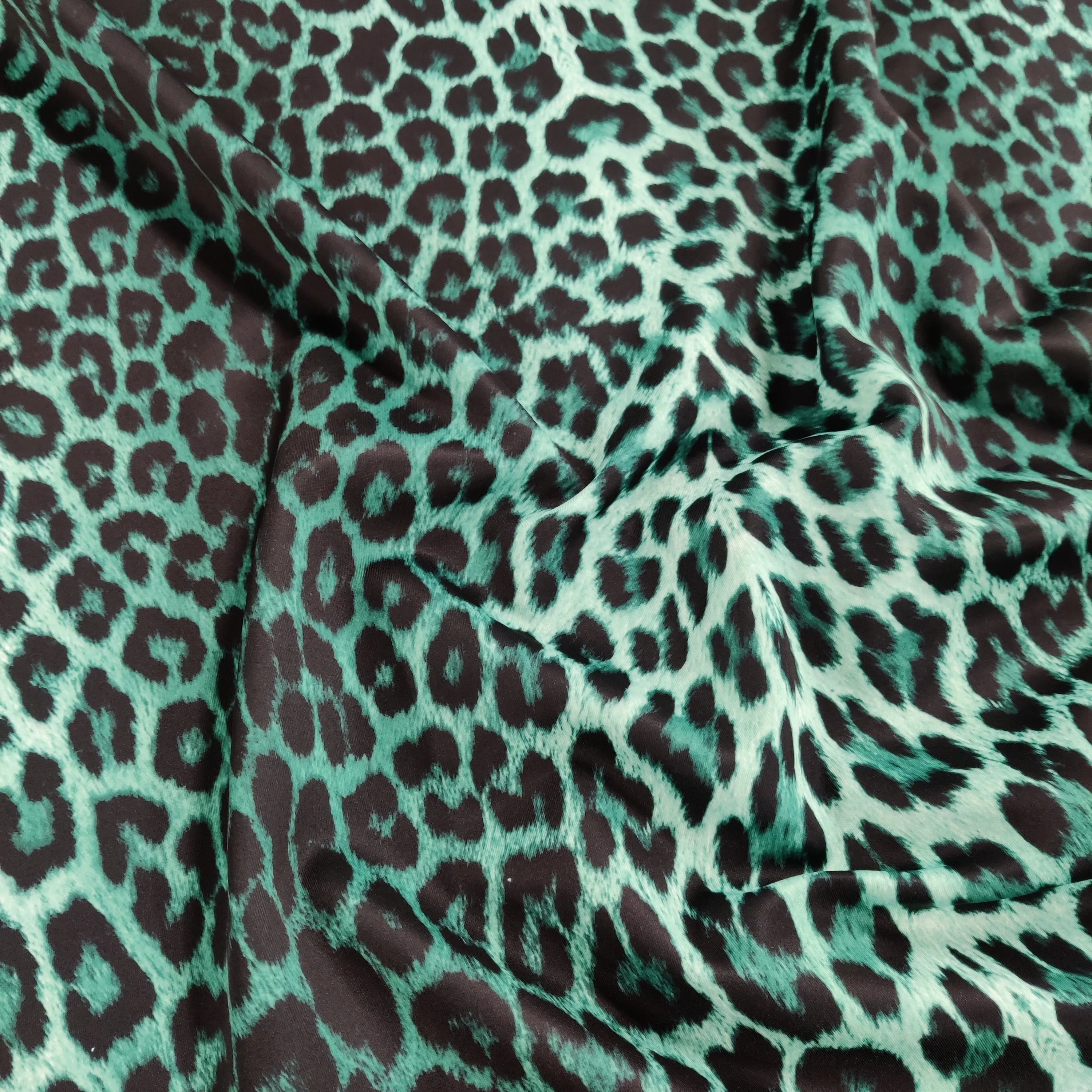 FS005 Leopard Print Scuba, Spun Polyester & Velvet Fabric