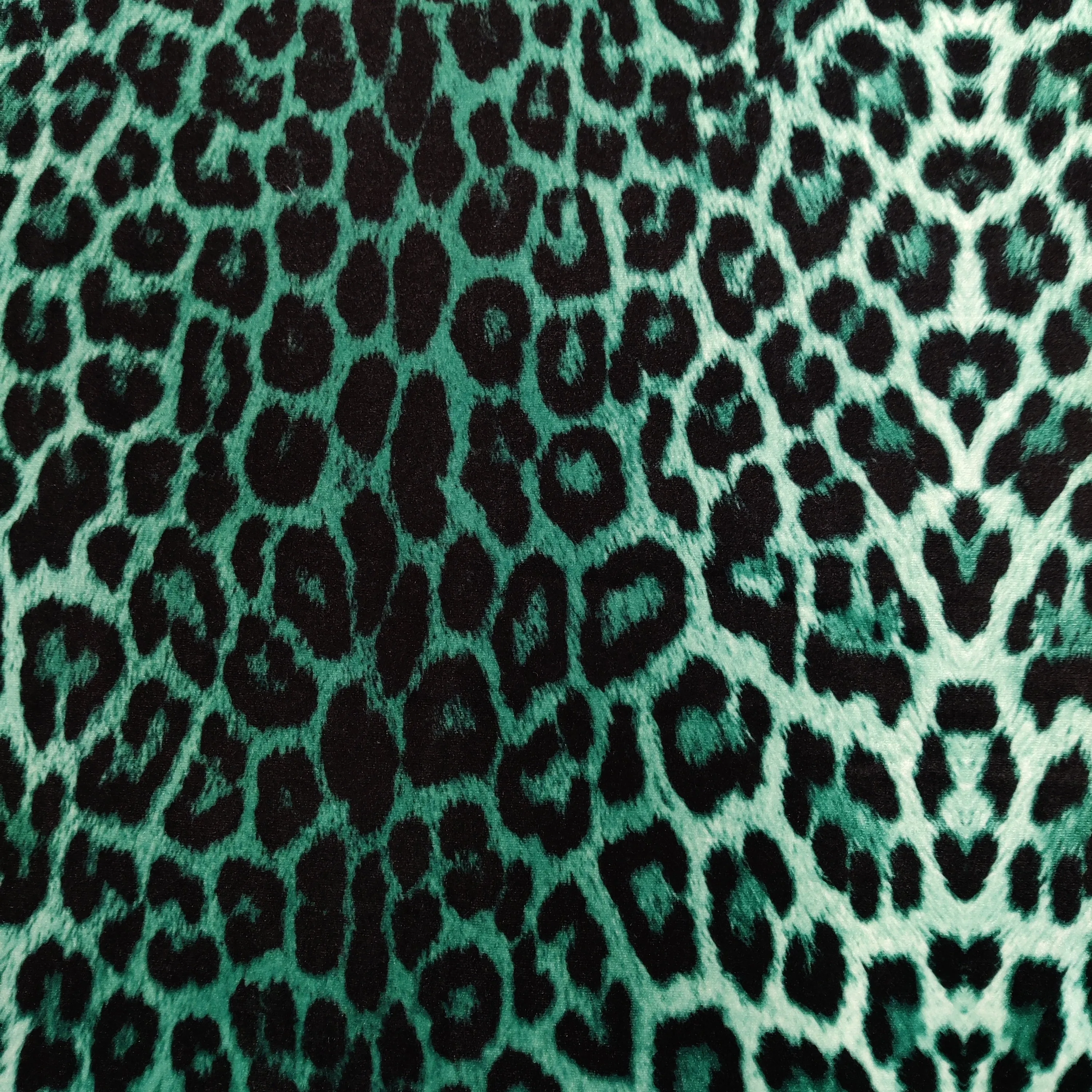 FS005 Leopard Print Scuba, Spun Polyester & Velvet Fabric