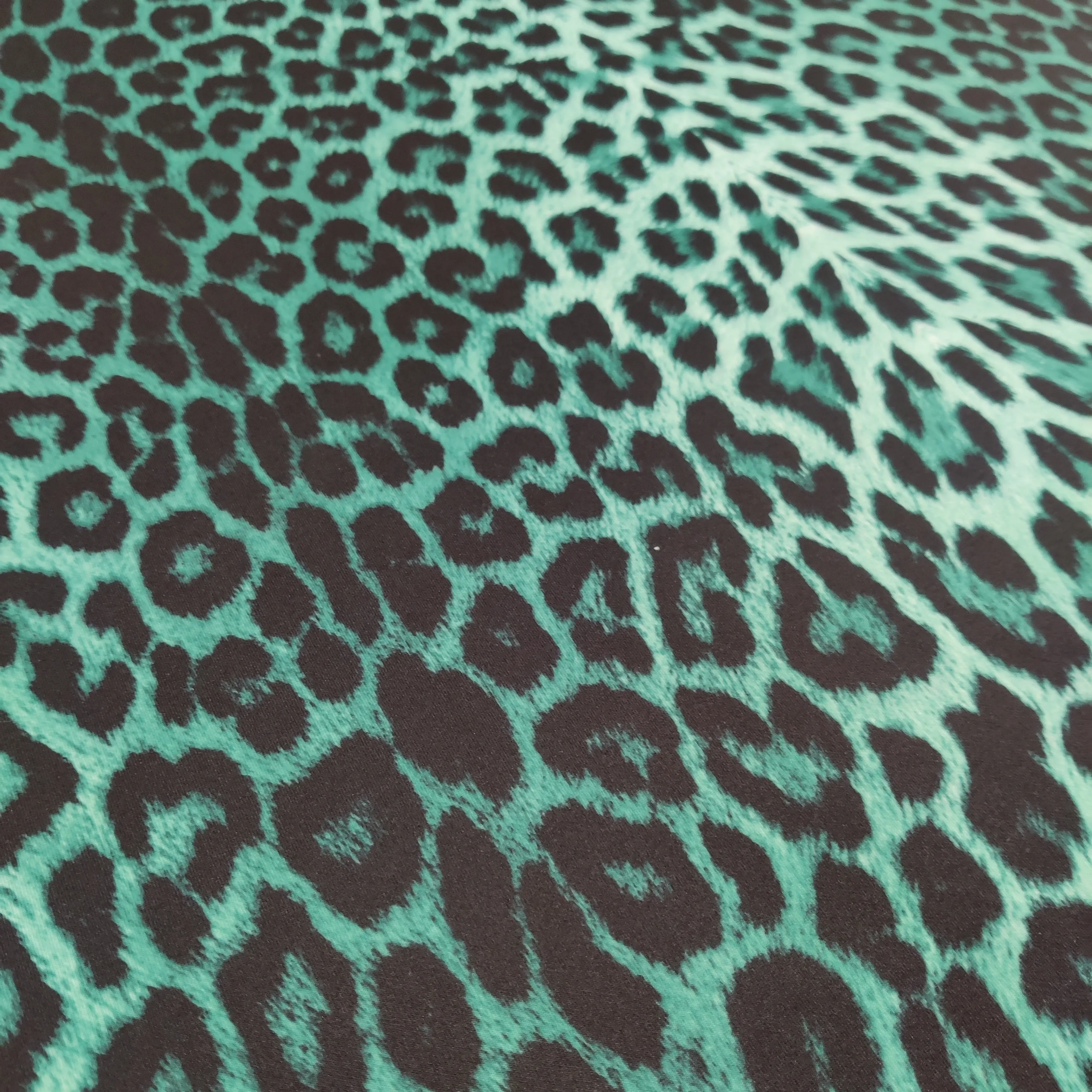 FS005 Leopard Print Scuba, Spun Polyester & Velvet Fabric