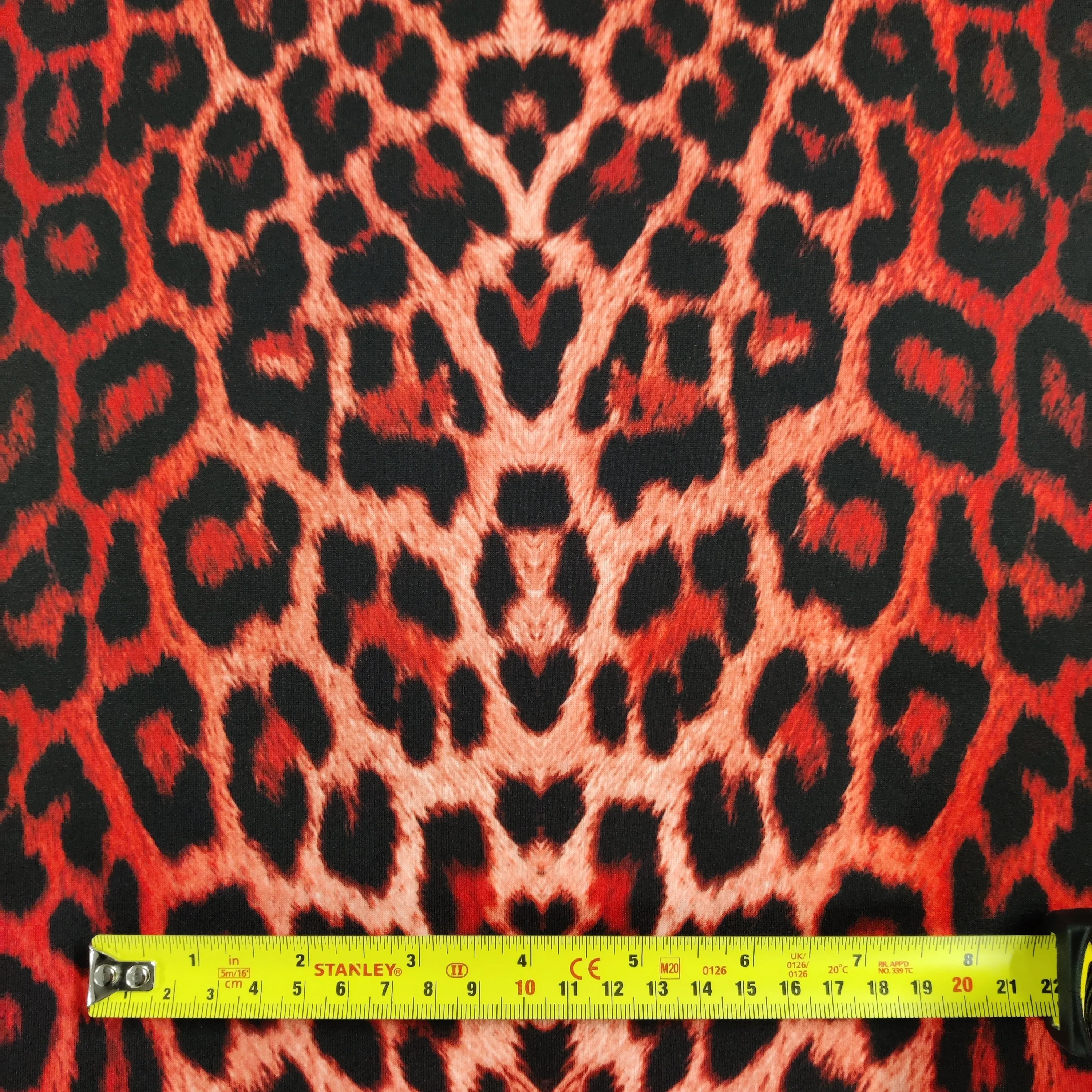 FS005 Leopard Print Scuba, Spun Polyester & Velvet Fabric