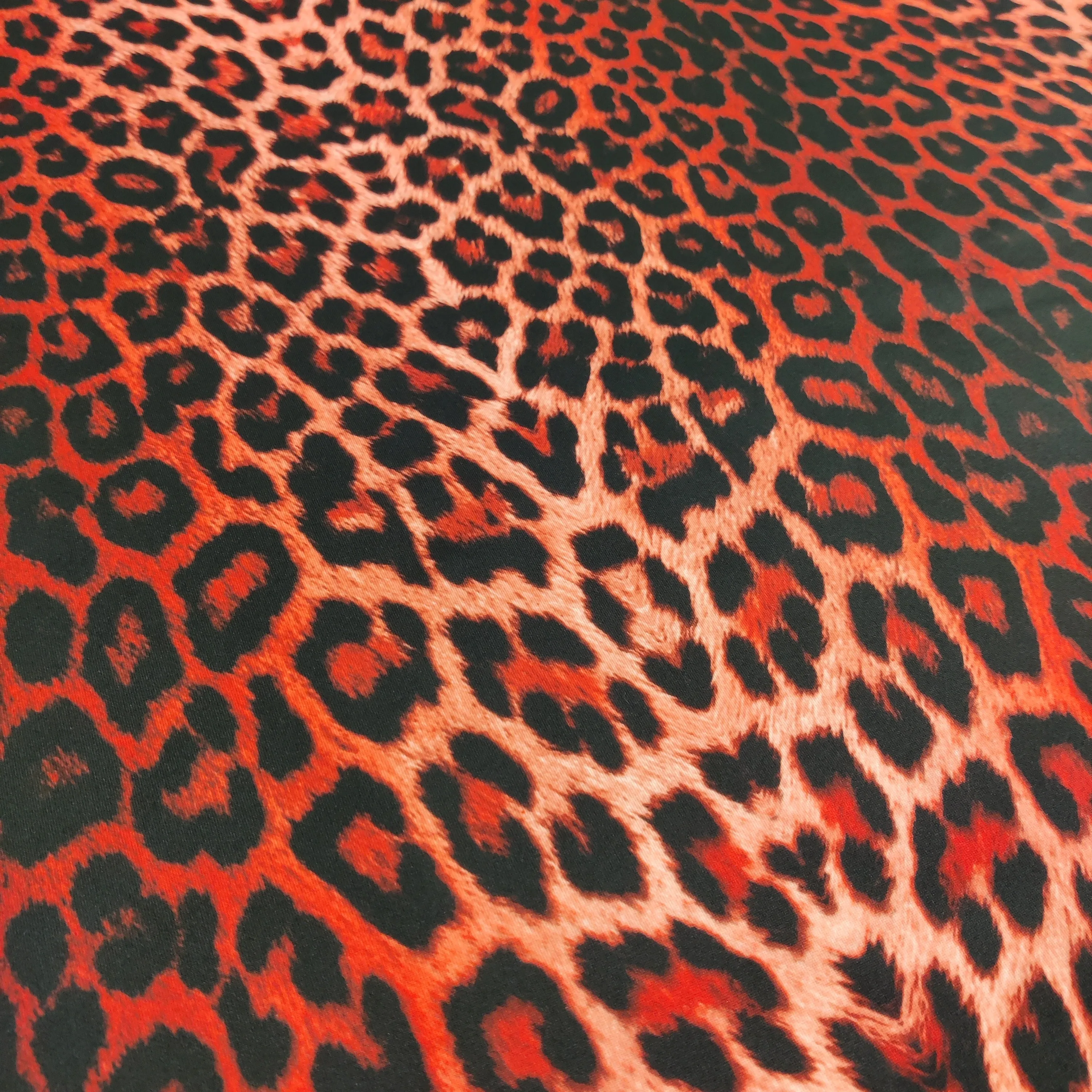 FS005 Leopard Print Scuba, Spun Polyester & Velvet Fabric