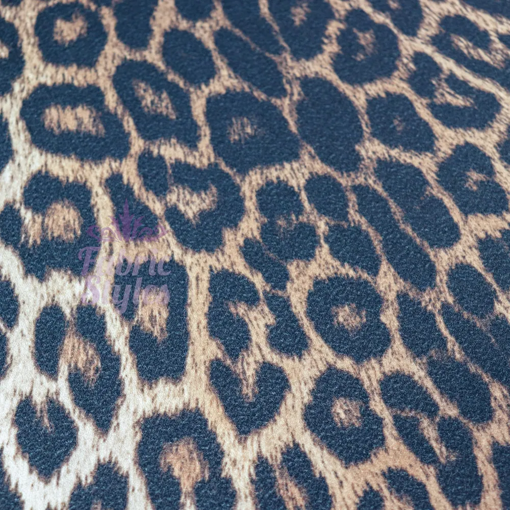 FS005_1 Leopard Polyester Crepe Fabric