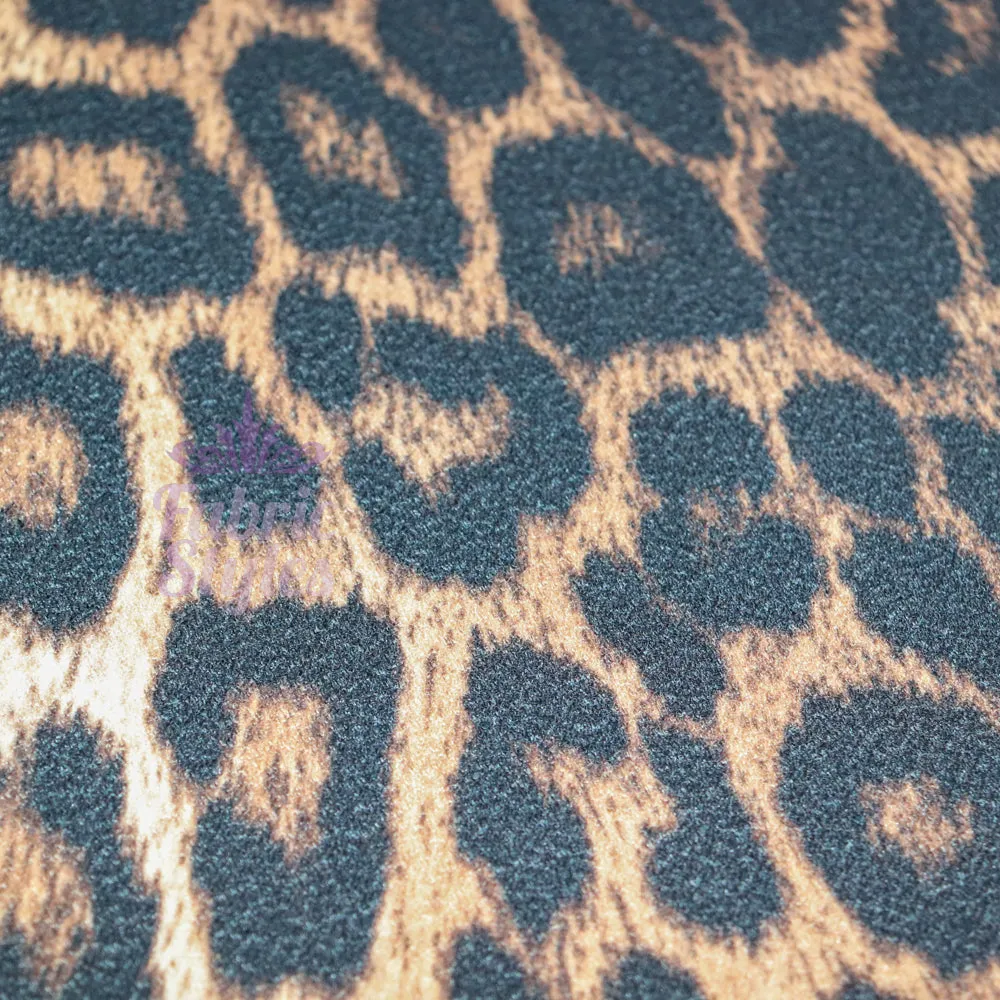 FS005_1 Leopard Polyester Crepe Fabric