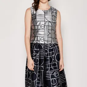 Geometric sleeveless top