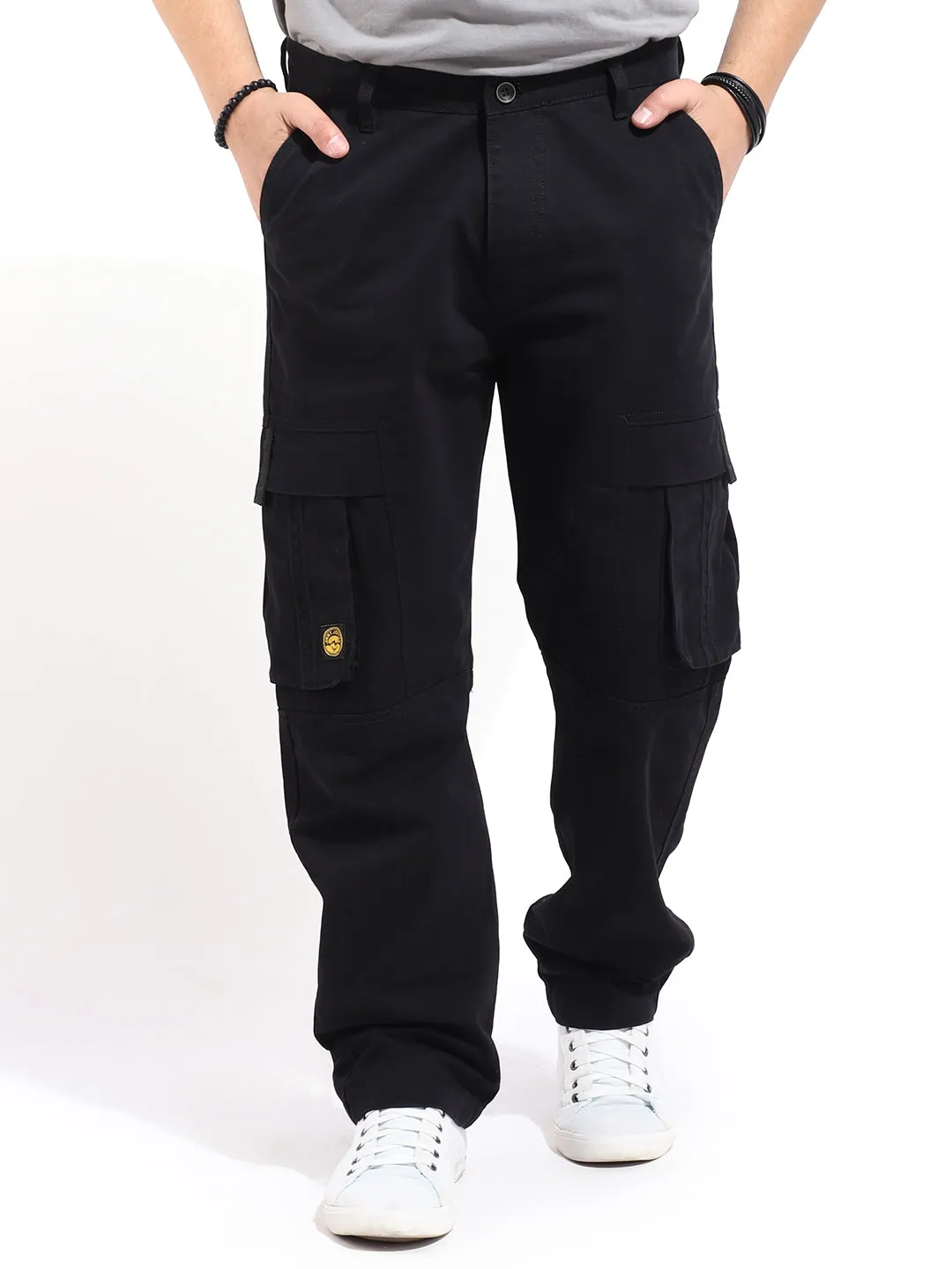 Gesture Black Baggy Fit Cargo