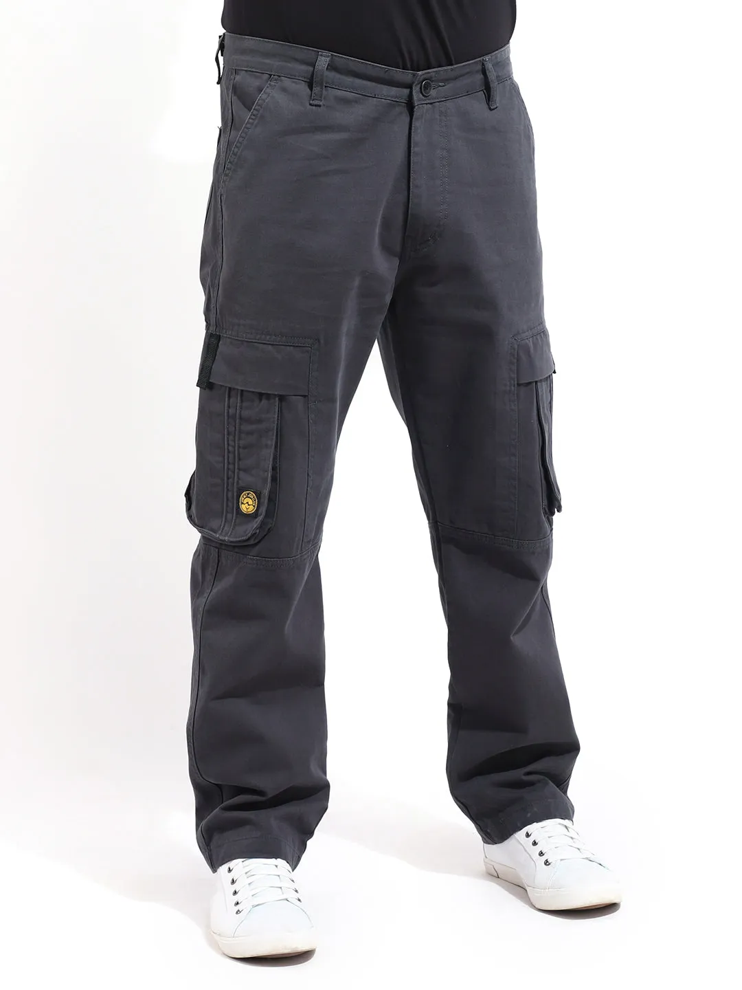 Gesture Dark Grey Baggy Fit Cargo