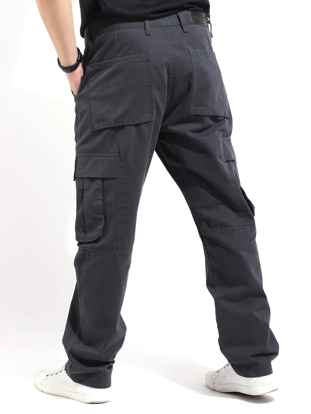 Gesture Dark Grey Baggy Fit Cargo