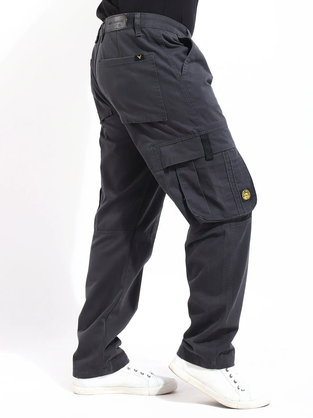 Gesture Dark Grey Baggy Fit Cargo