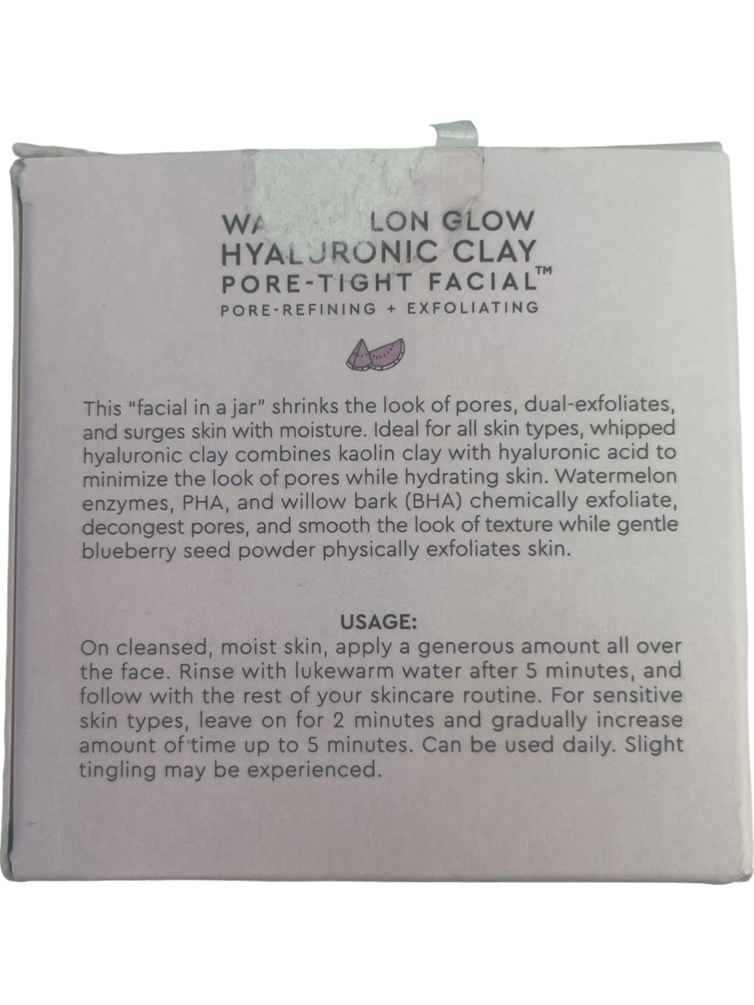 Glow Recipe Printed Watermelon Glow Hyaluronic Clay Pore-Tight Facial 60ml