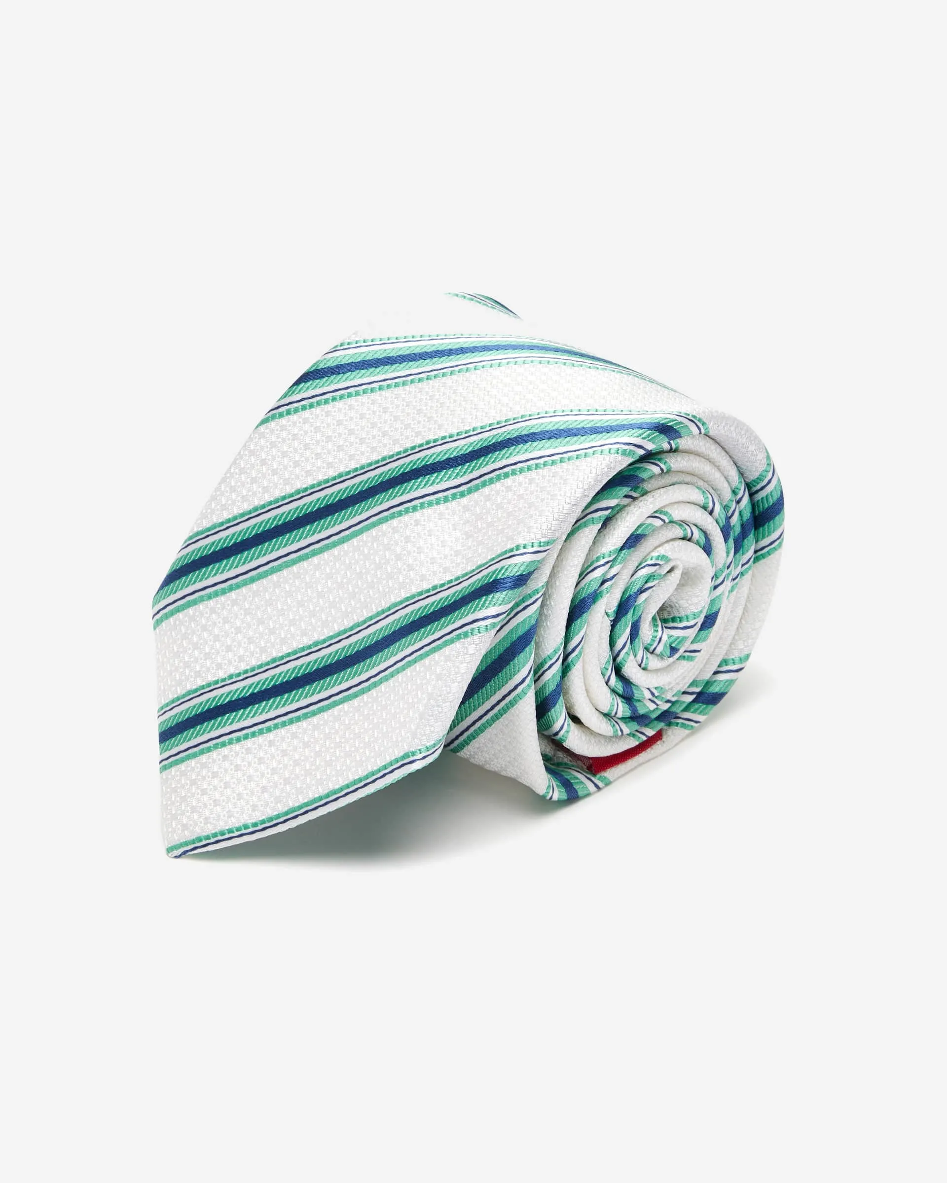 Green Stripe Silk Tie