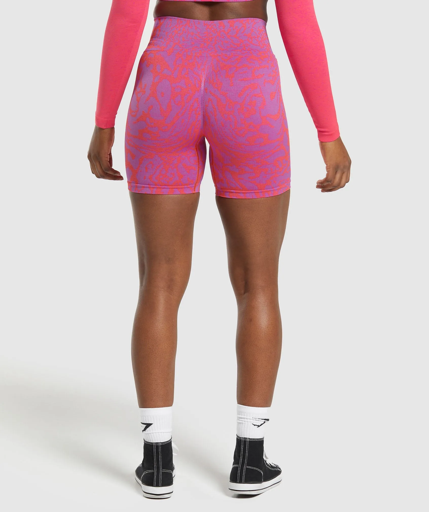 Fit & Flattering Gymshark Shelly Pink/Fly Coral Safari Tight Shorts