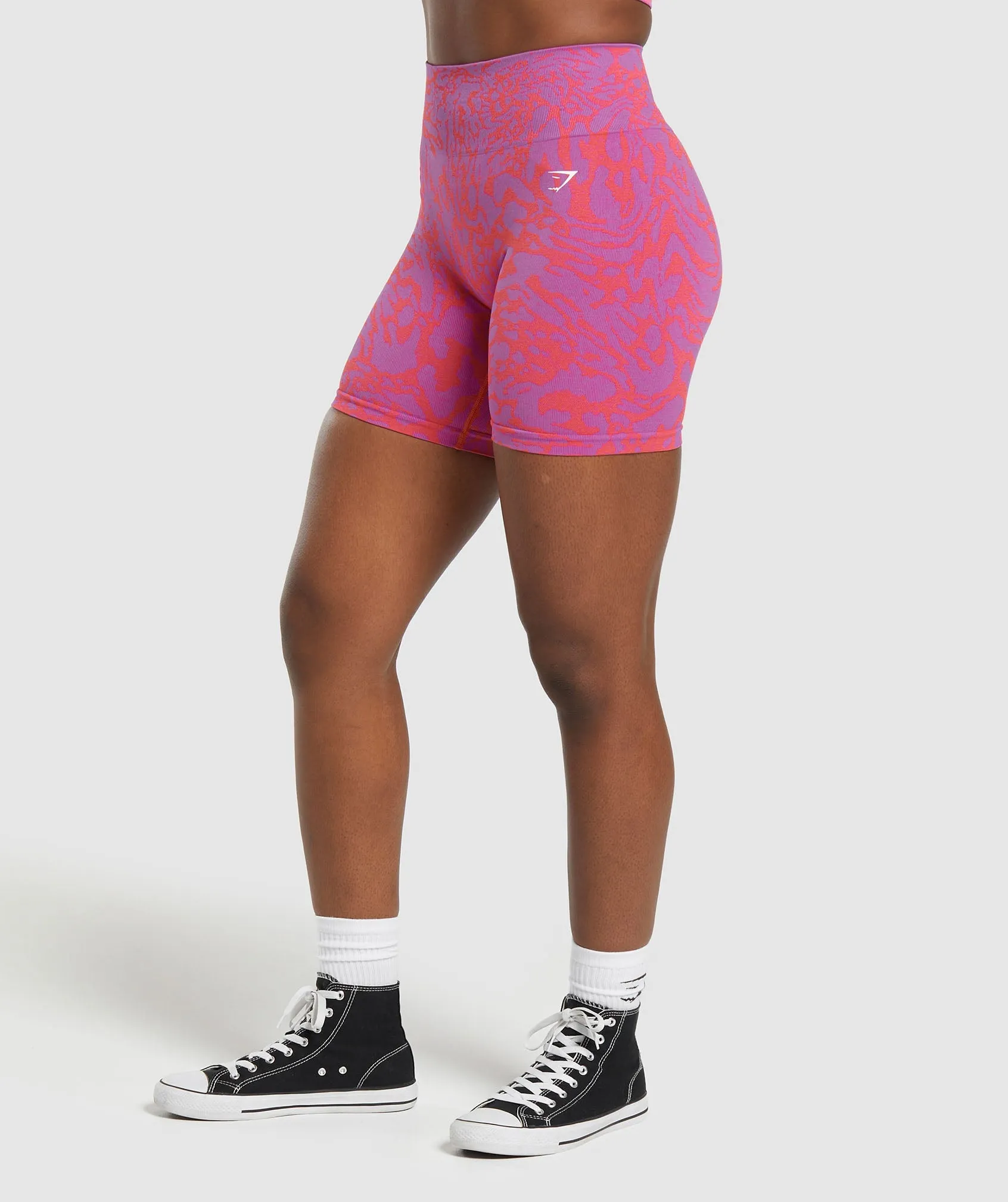 Fit & Flattering Gymshark Shelly Pink/Fly Coral Safari Tight Shorts