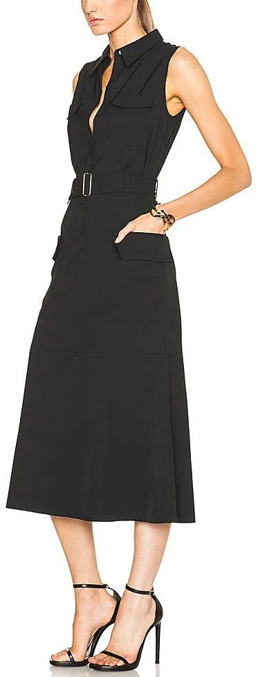 'Hayden' Sleeveless Crepe Dress