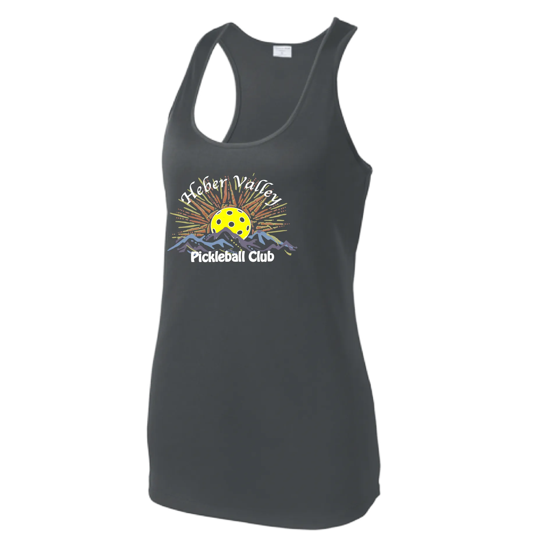 Heber Valley Pickleball Club (Large) | Women’s Racerback Tank | 100% Polyester