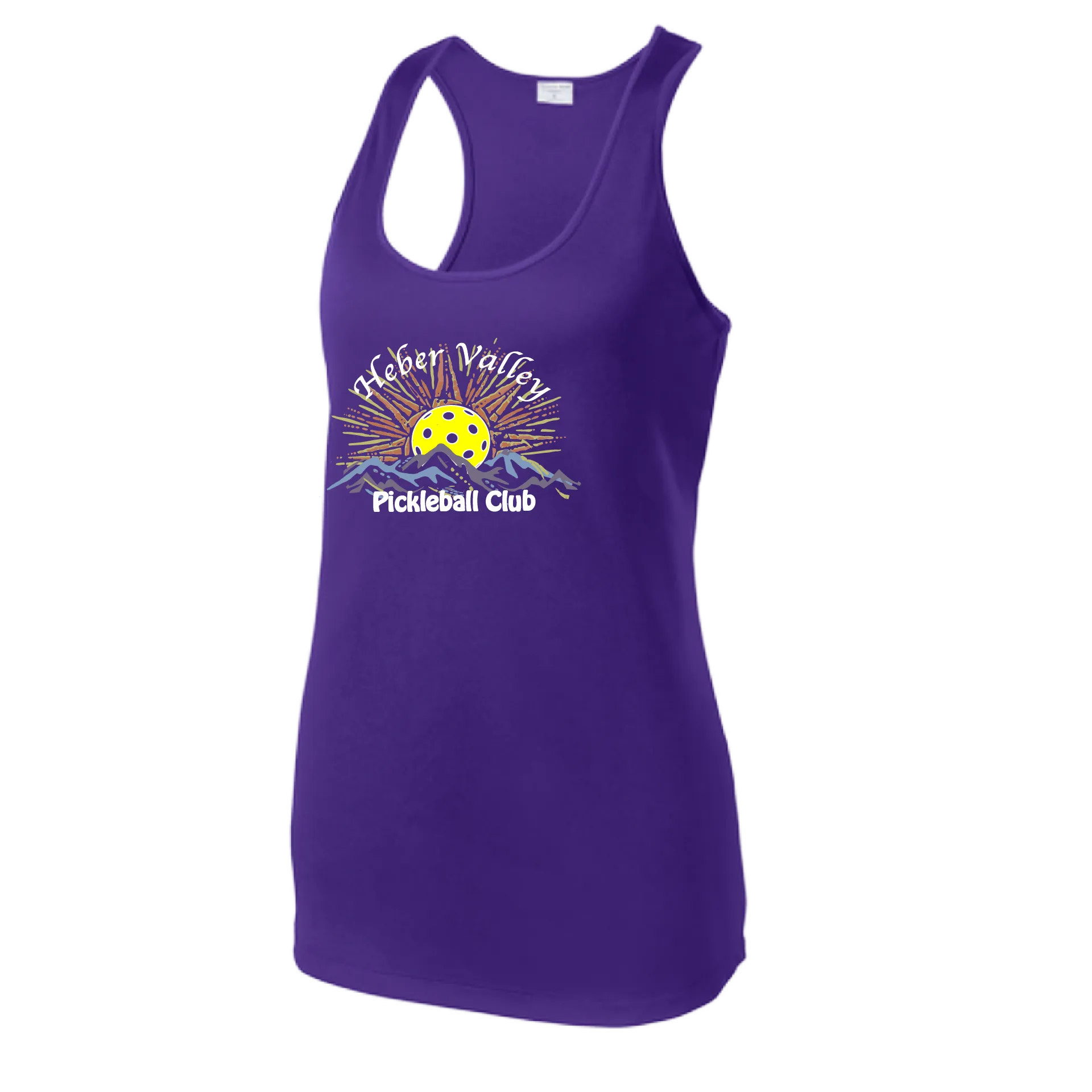 Heber Valley Pickleball Club (Large) | Women’s Racerback Tank | 100% Polyester