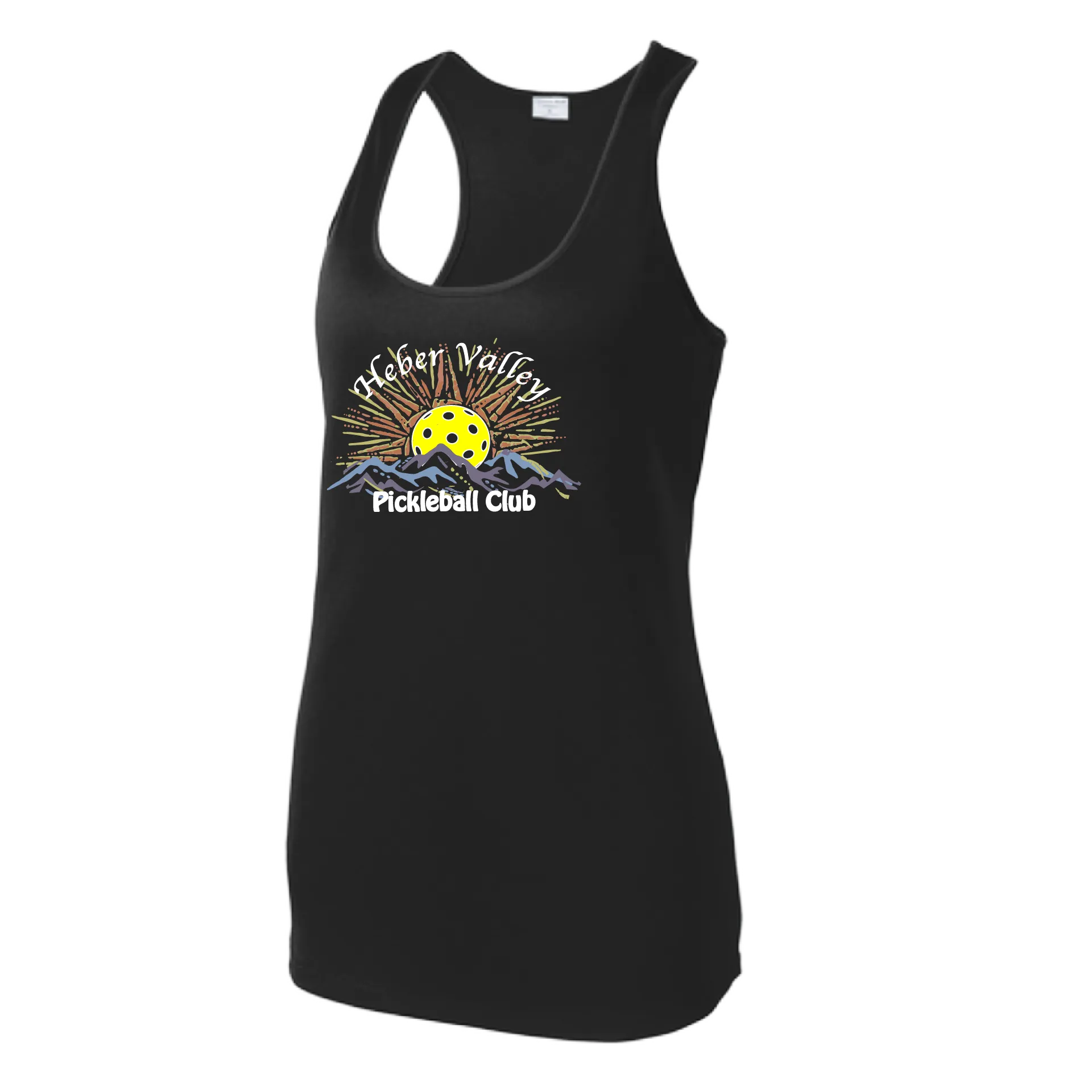 Heber Valley Pickleball Club (Large) | Women’s Racerback Tank | 100% Polyester