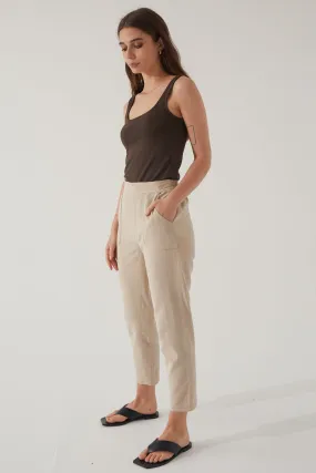 High Waisted Linen Pant