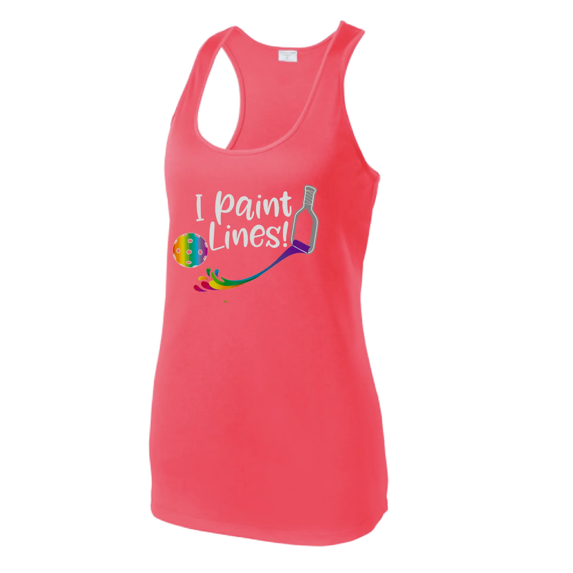 I Paint Pickleball Lines | Women’s Racerback Tank | 100% Polyester