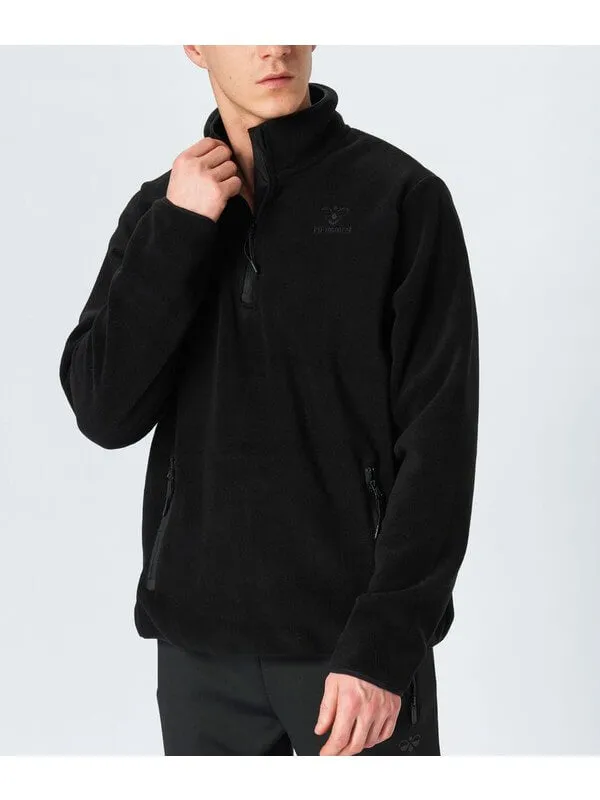 Inhen Men Polyester Black Sweatshirt