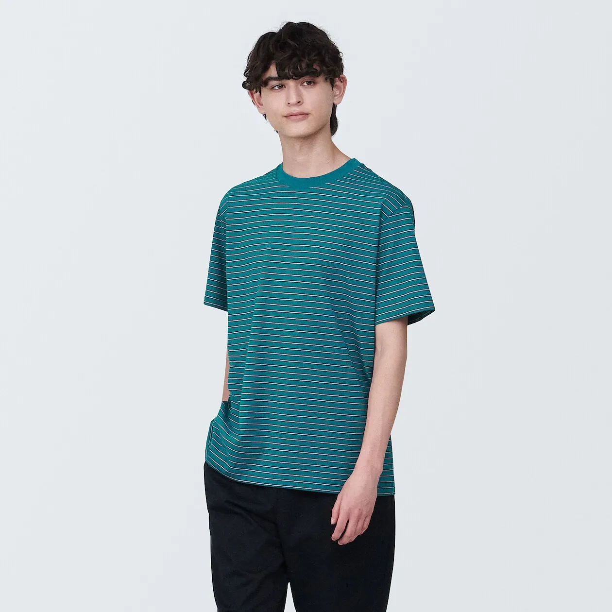 Jersey Striped Crewneck T-Shirt