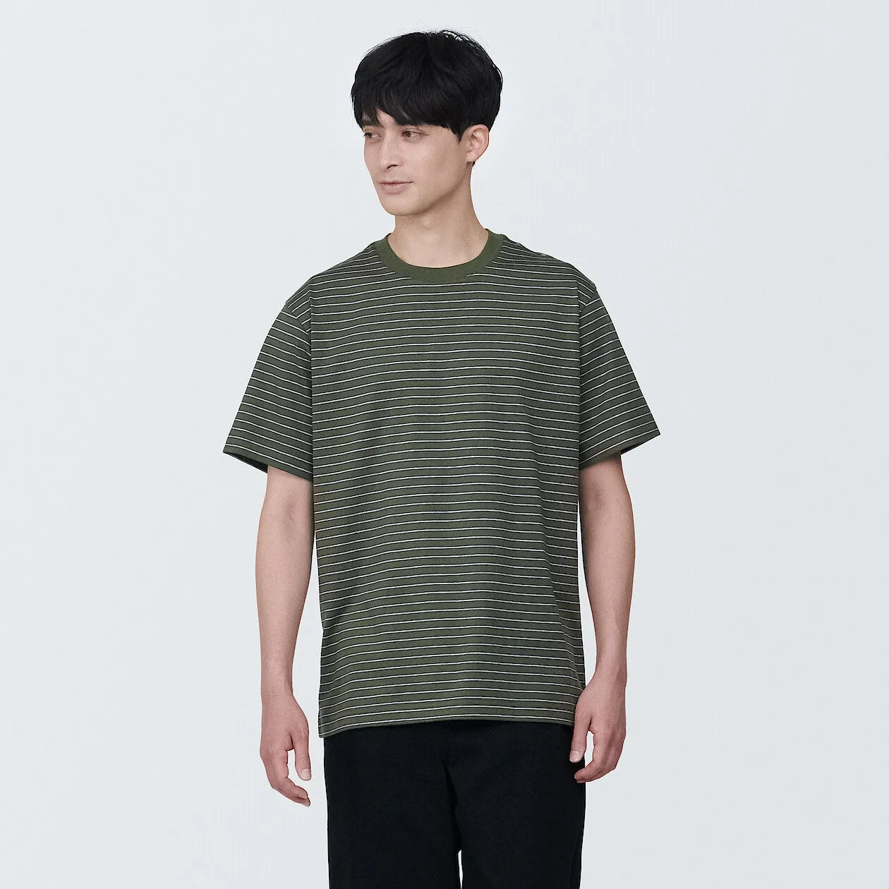 Jersey Striped Crewneck T-Shirt