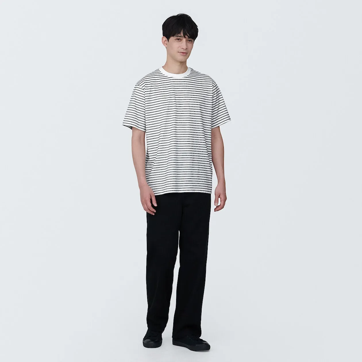 Jersey Striped Crewneck T-Shirt