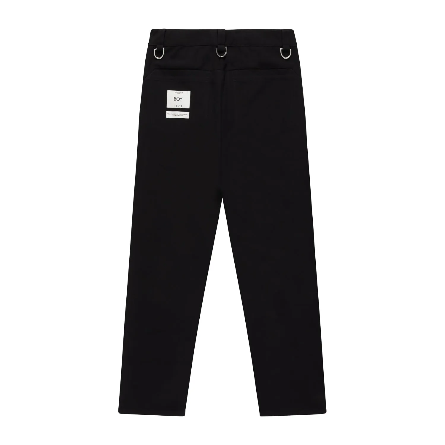 KINGS ROAD GRAFFITI RELAXED TAILORED TROUSERS - BLACK