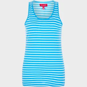 Ladies Cornflower Striped Vest