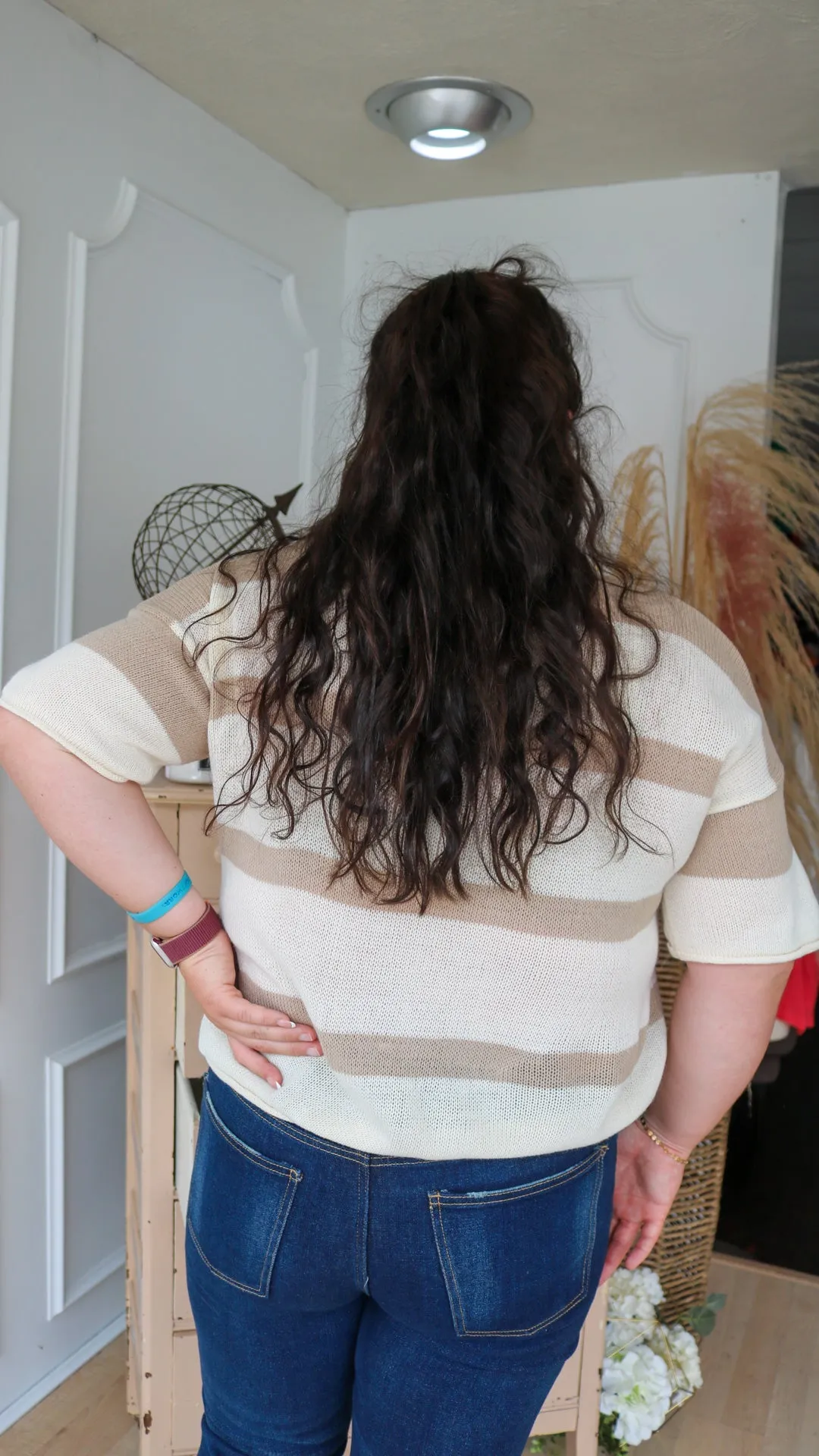 Latte Striped Top