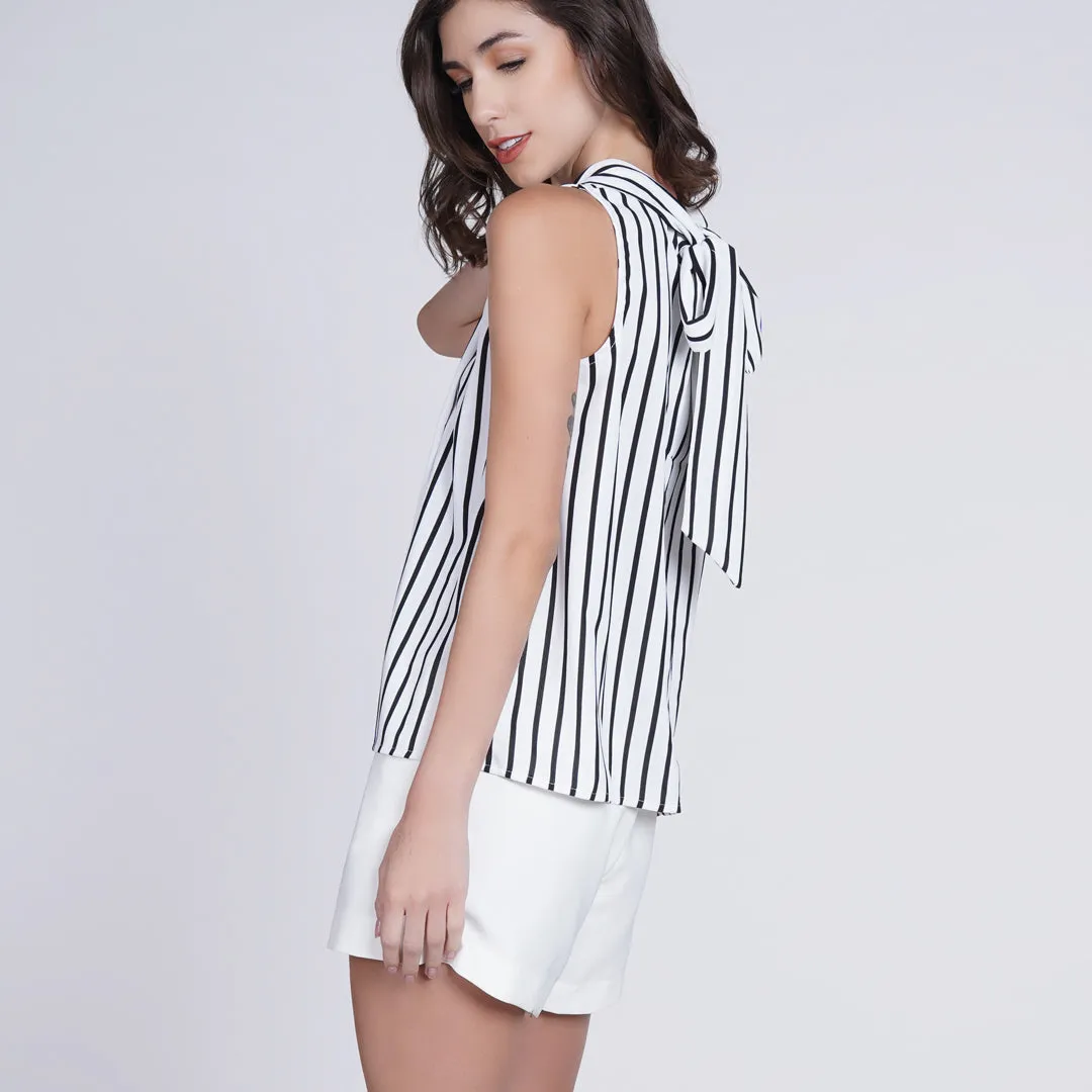 Leilah Stripes Sleeveless Top