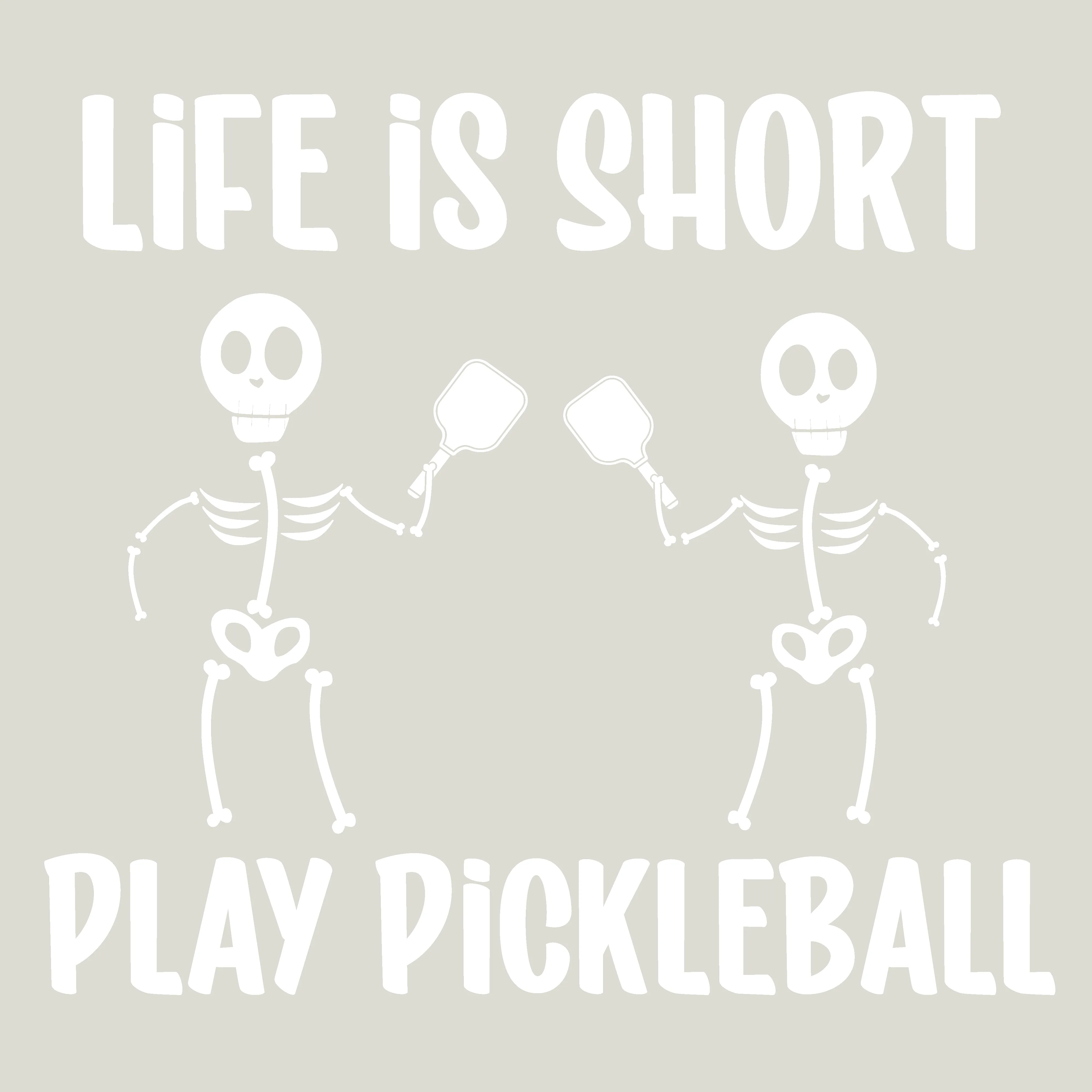 Life is Short Skeletons | Youth Long Sleeve Pickleball Shirts | 100% Polyester