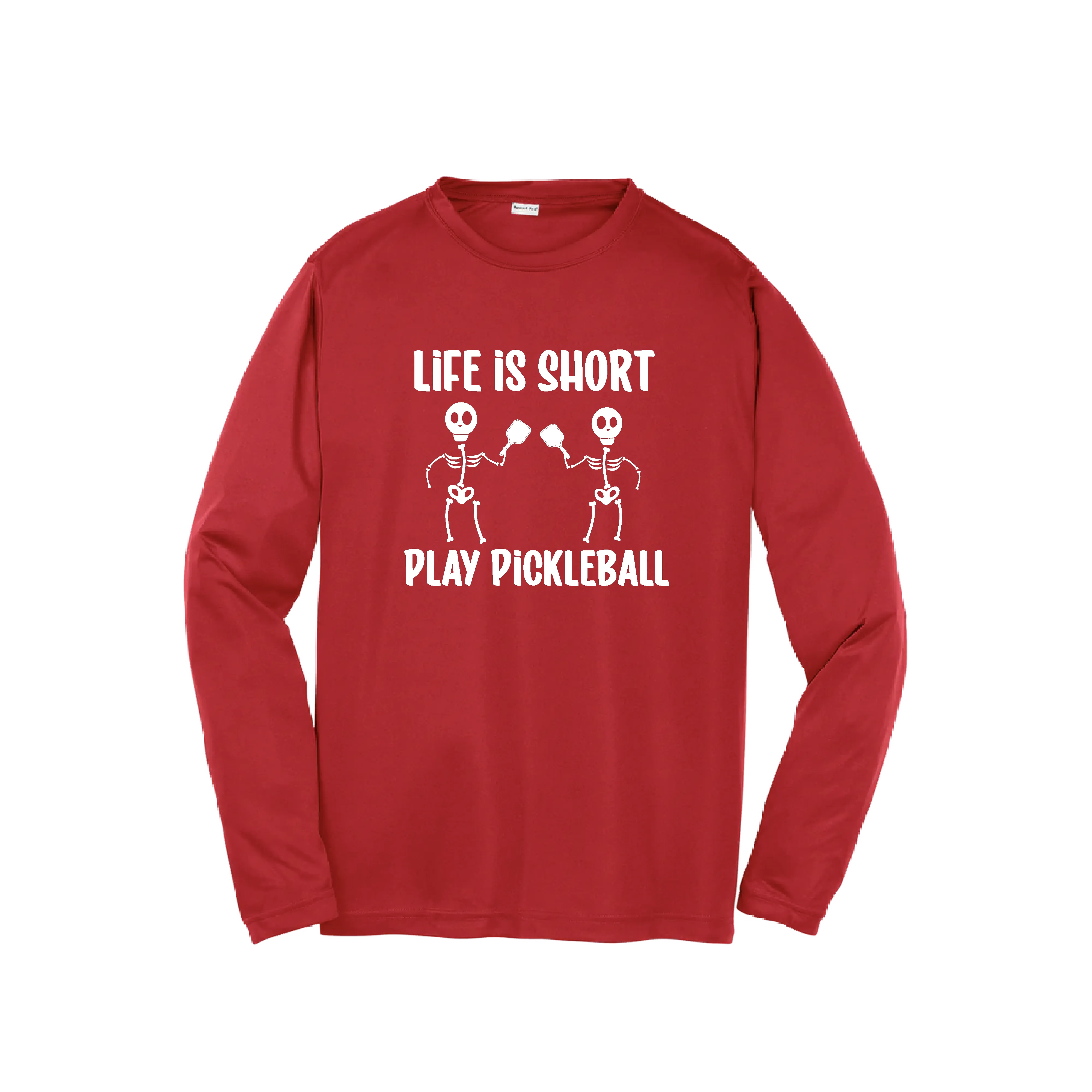 Life is Short Skeletons | Youth Long Sleeve Pickleball Shirts | 100% Polyester