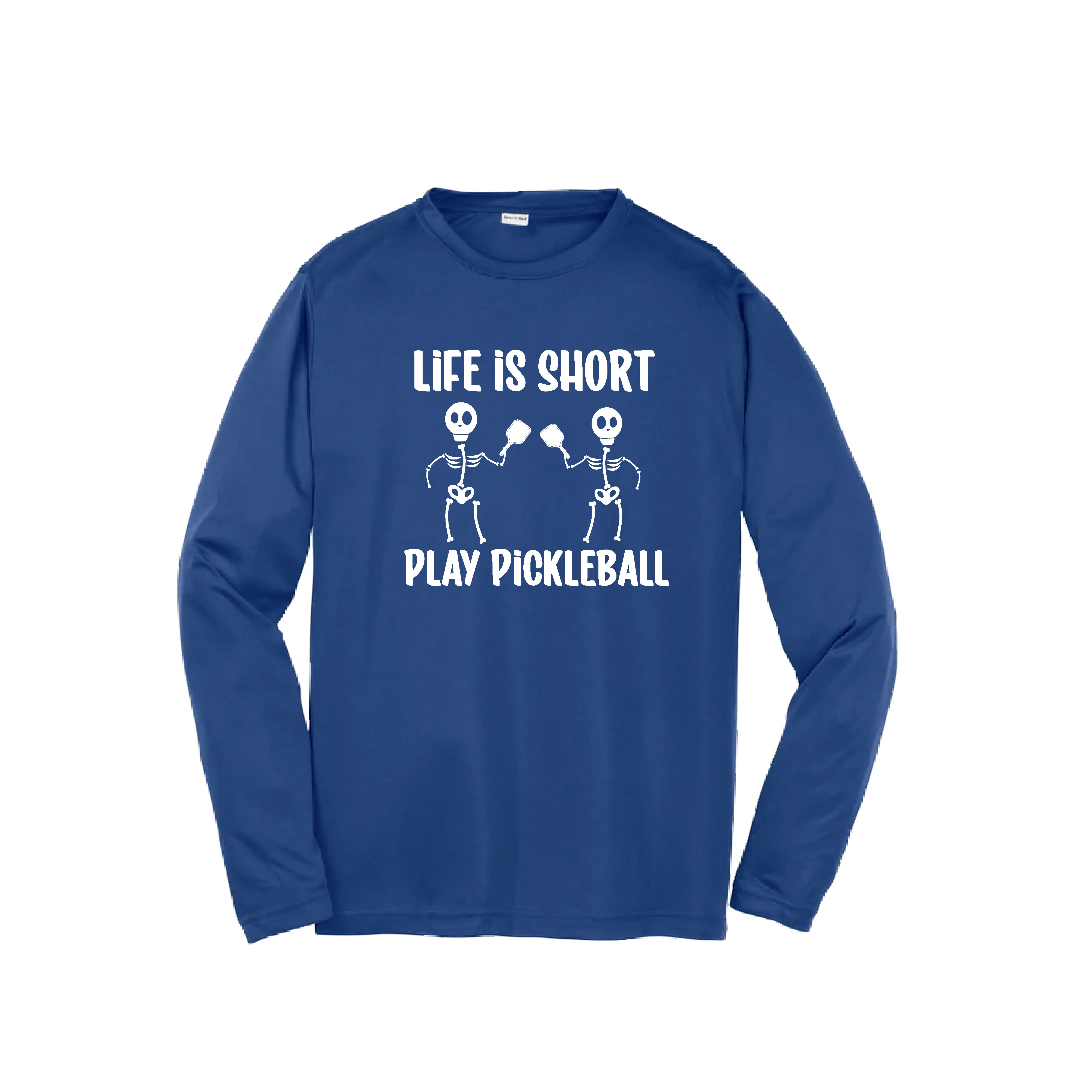 Life is Short Skeletons | Youth Long Sleeve Pickleball Shirts | 100% Polyester