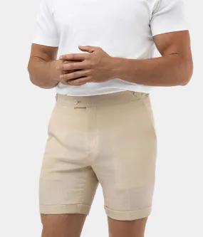 Light Sand Linen Shorts