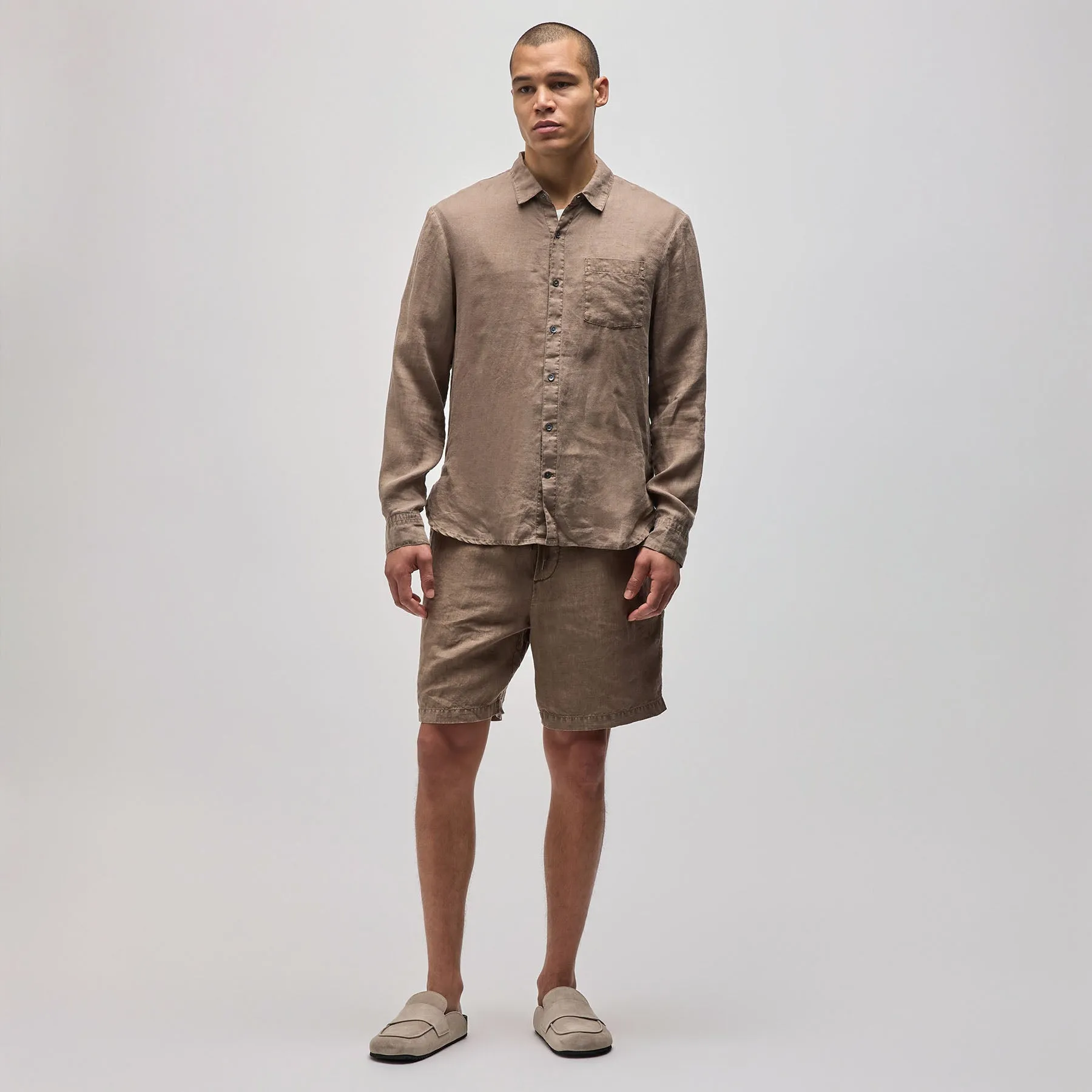 Lightweight Linen Shirt - Cargo Pigment