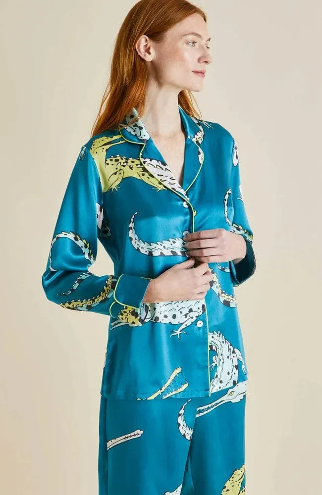 Lila Regal Silk Pajama Set